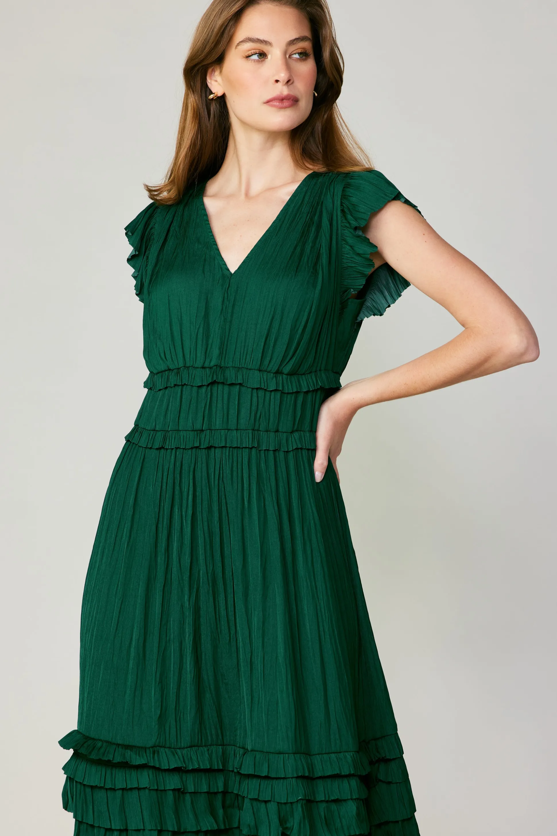 Sereia Pleated Midi Dress<Current Air Sale