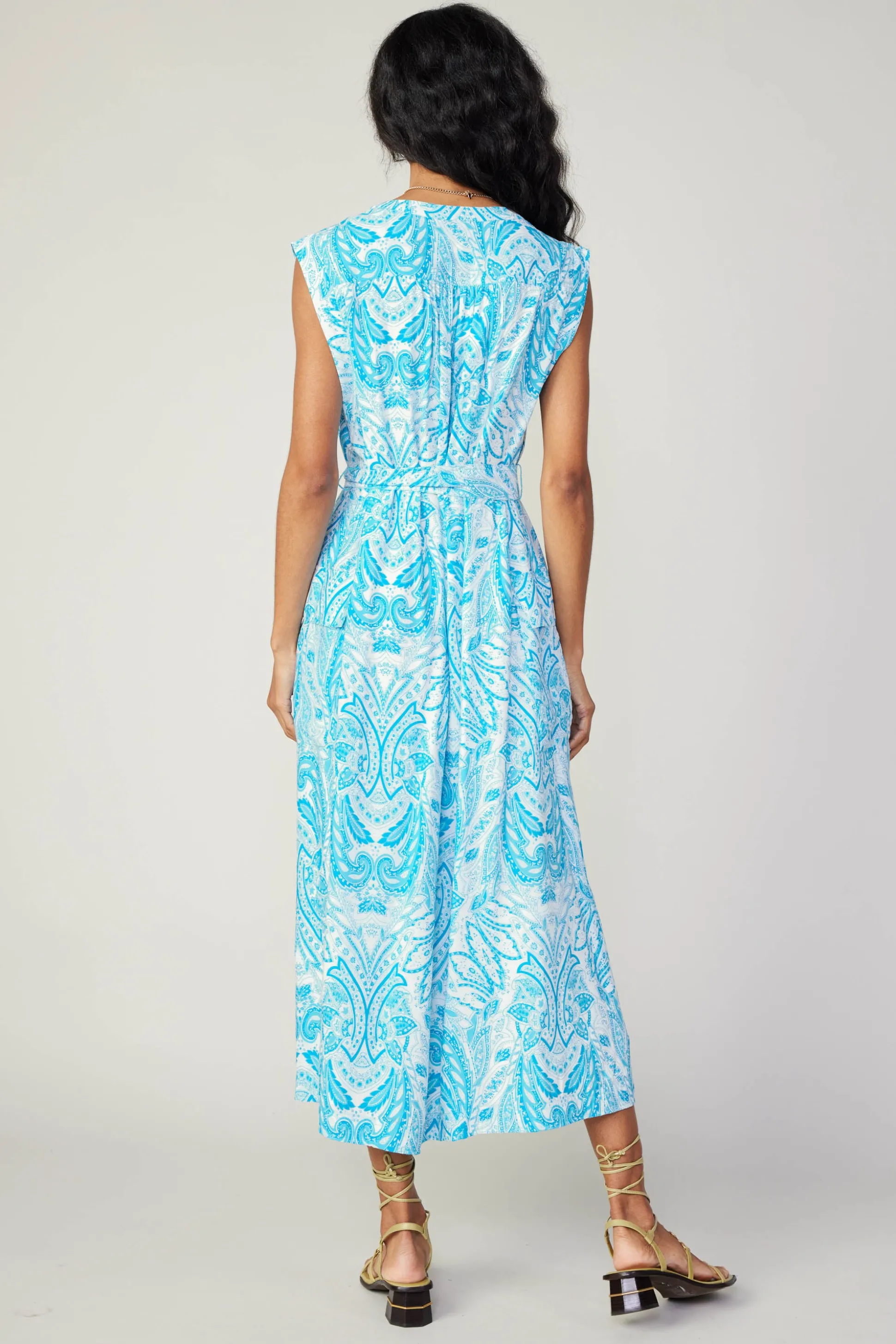 Paisley Printed Sleeveless Dress<Current Air Sale