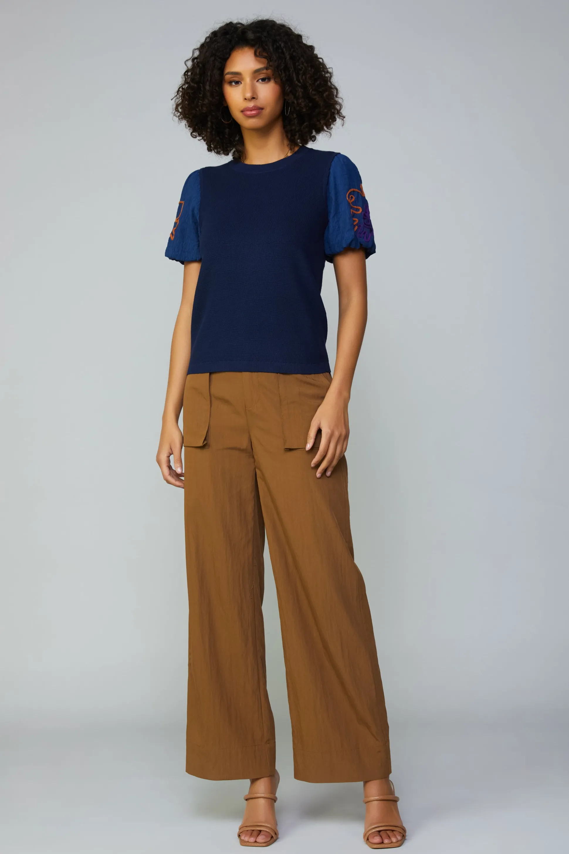 Texture Stitch Sweater Top<Current Air New