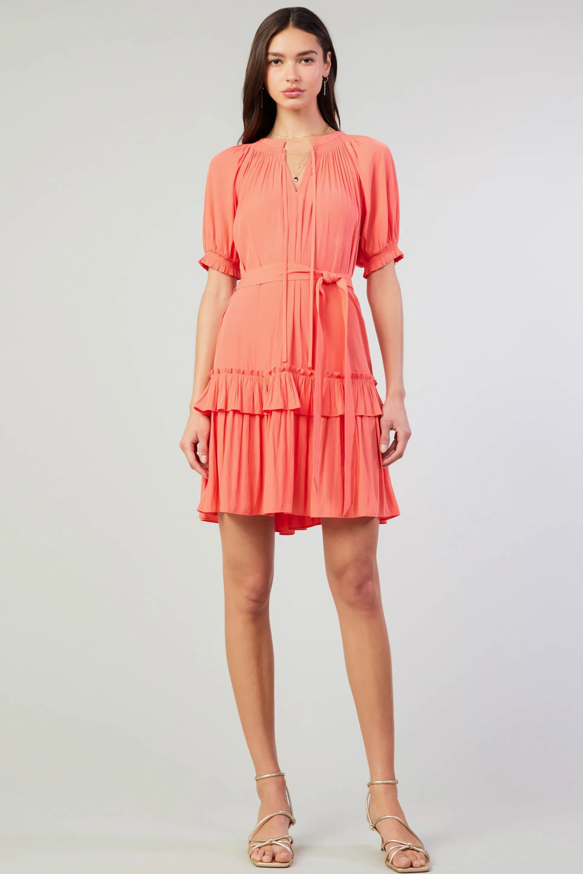 Coletta Smocked Yoke Mini Dress<Current Air Sale
