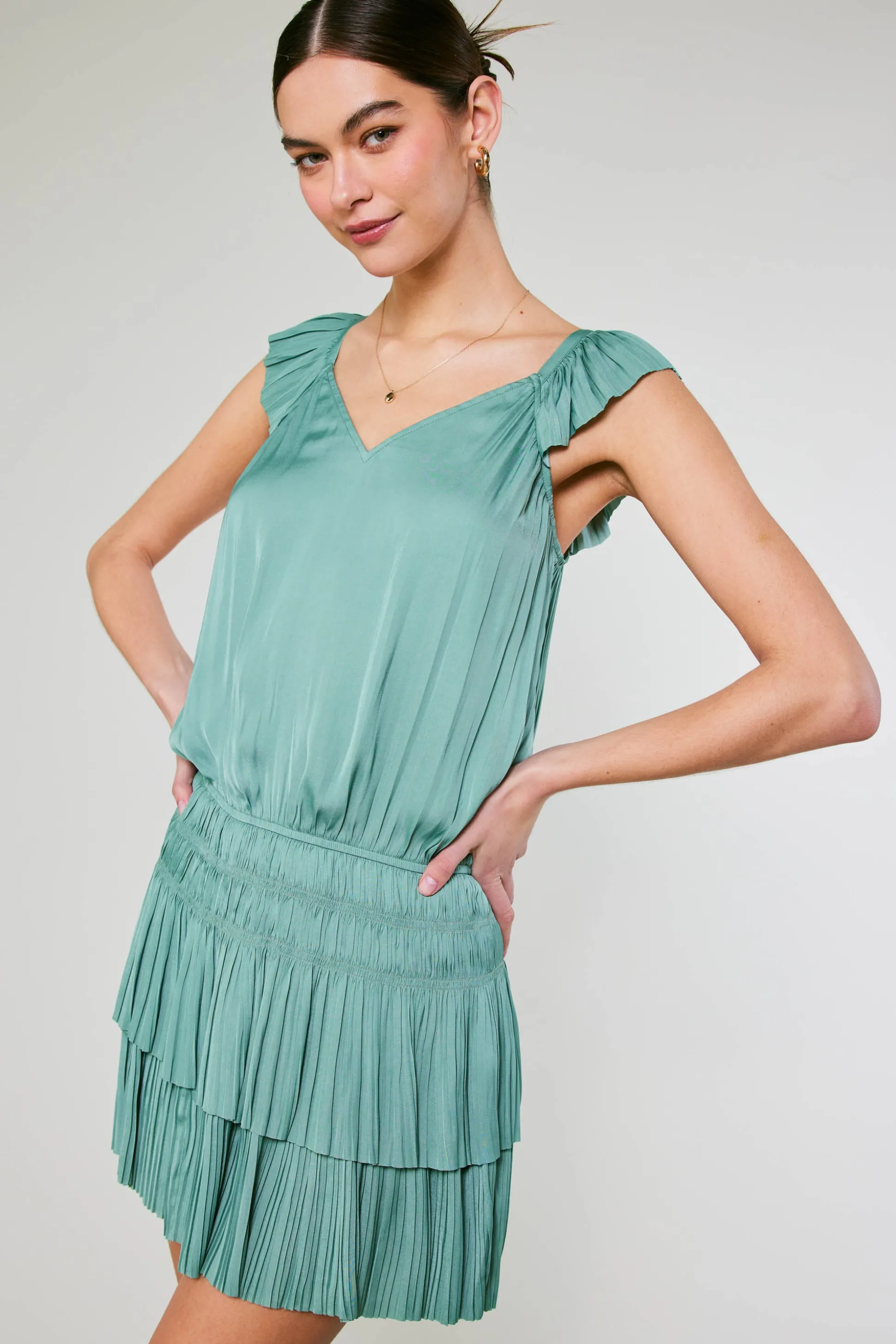 Sweetheart Smocked Mini Dress<Current Air Sale