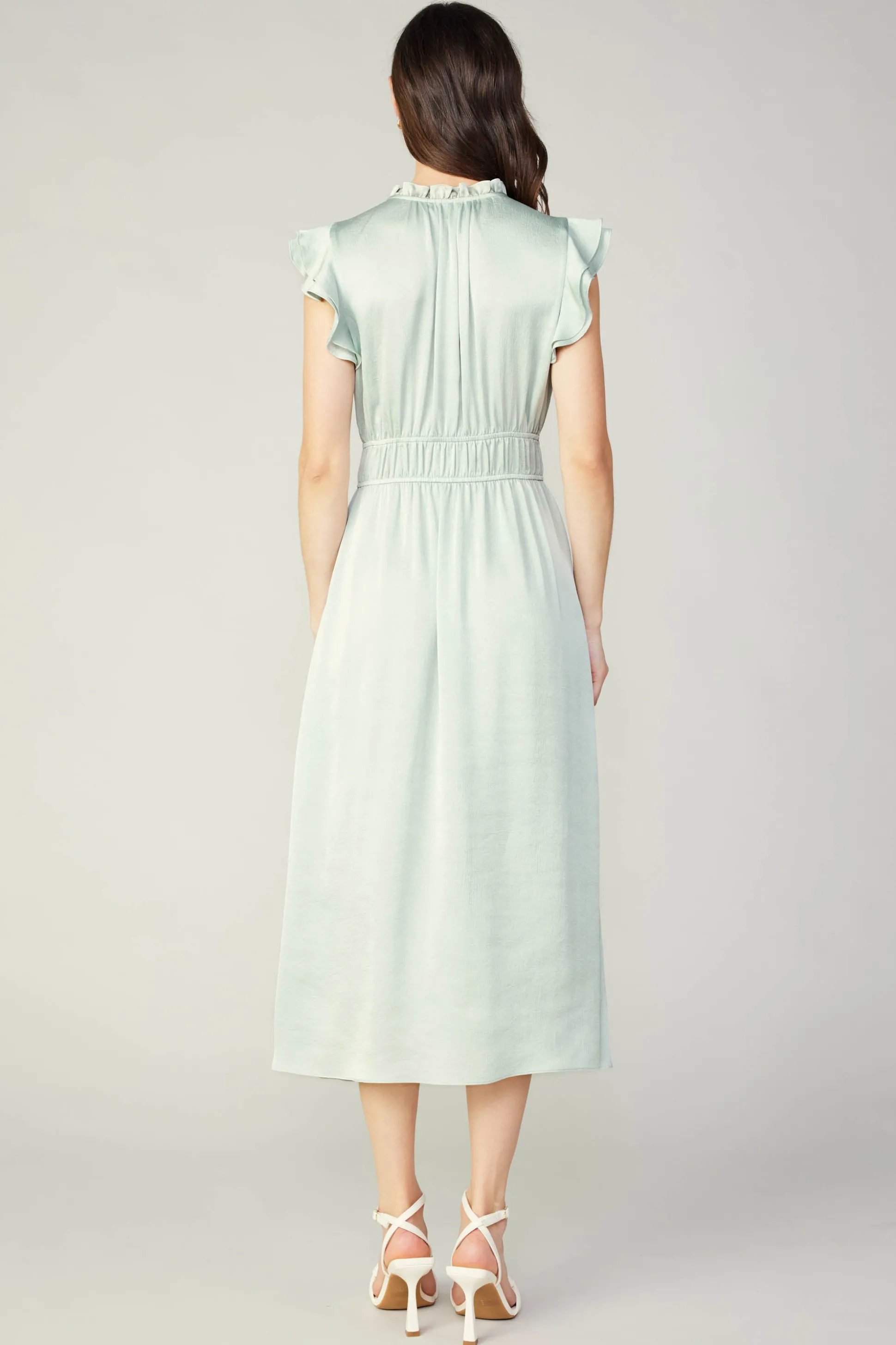 Florence Ruffled Midi Dress<Current Air New