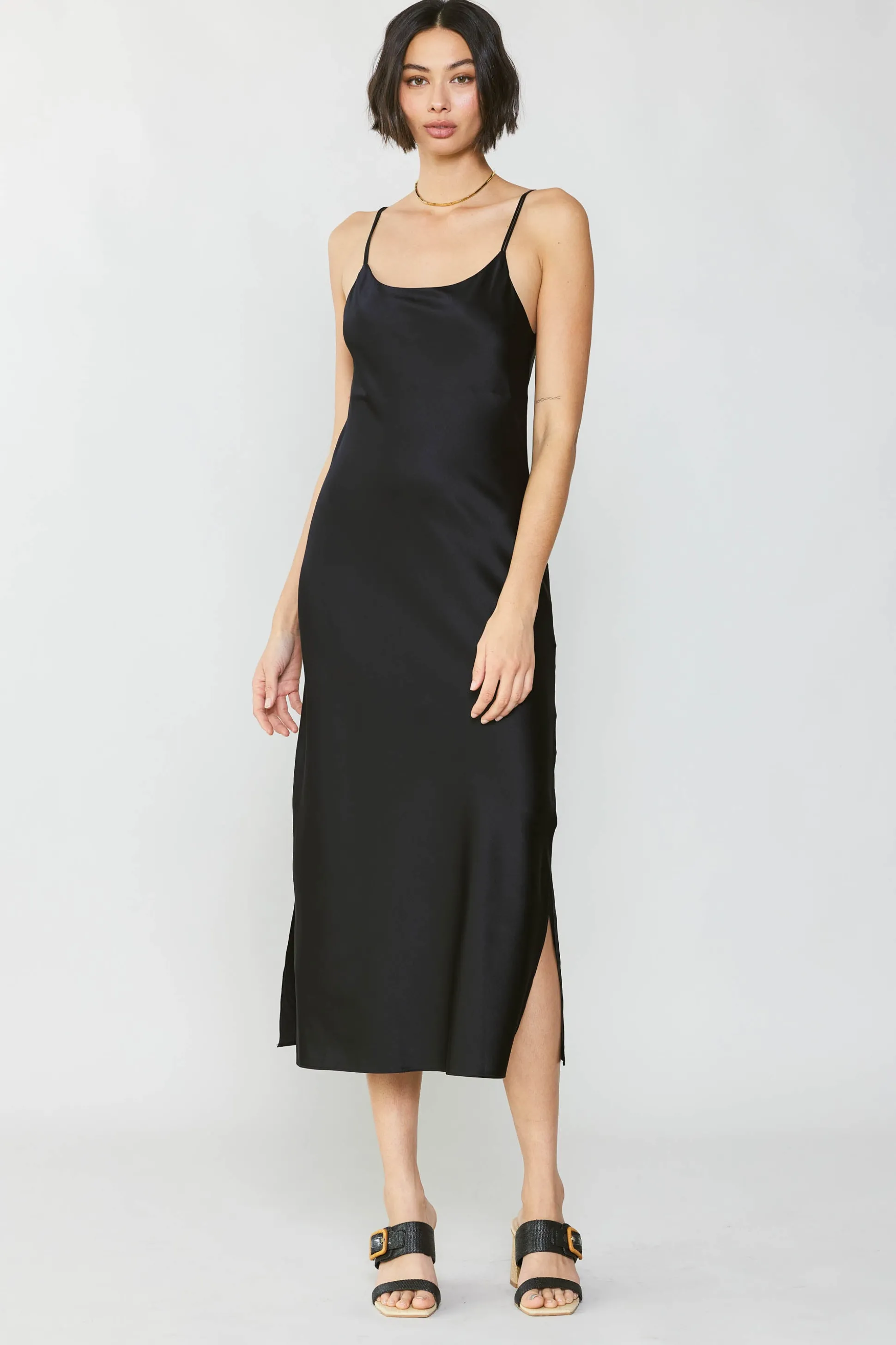 Silk Bias Midi Dress<Current Air Best