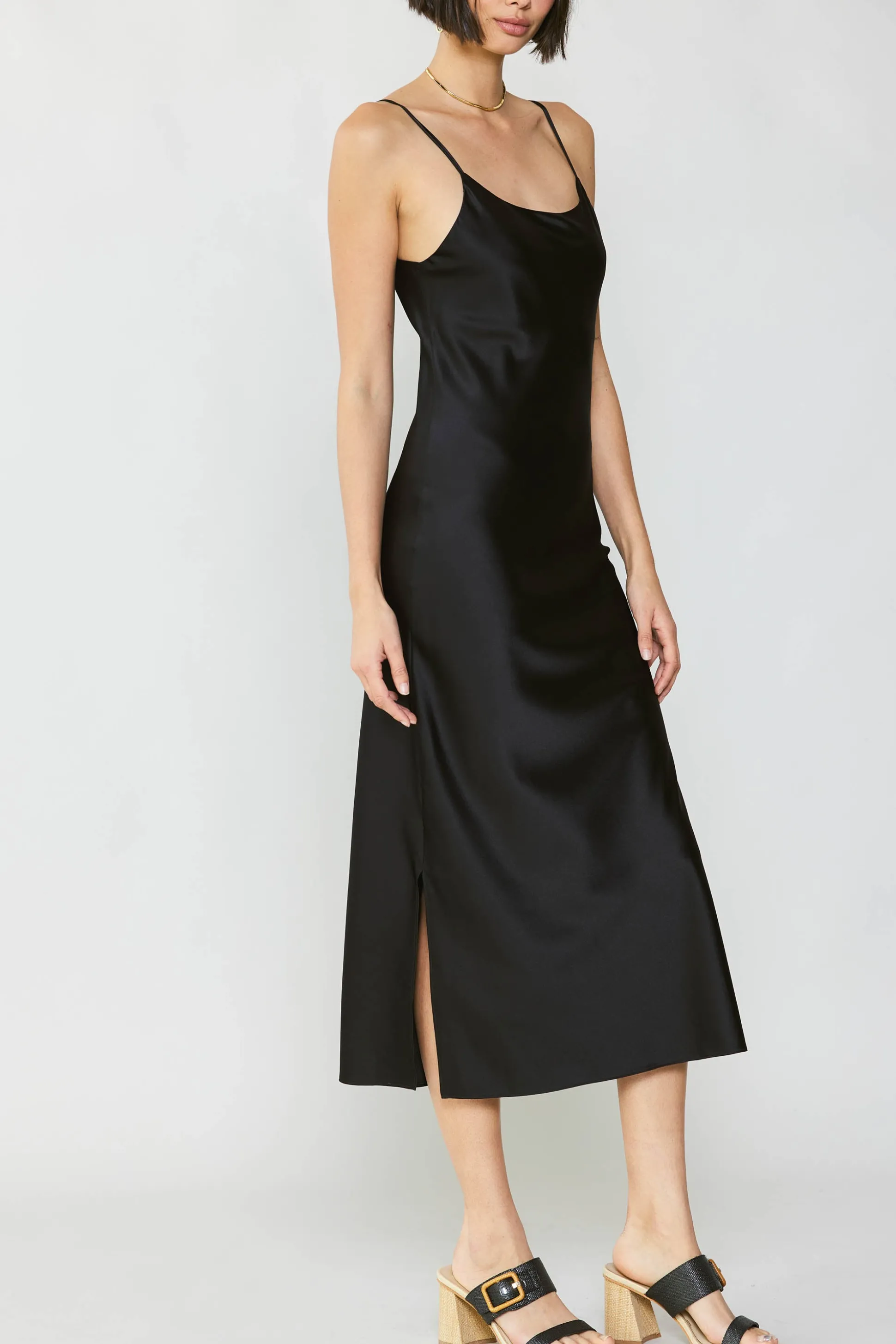 Silk Bias Midi Dress<Current Air Best