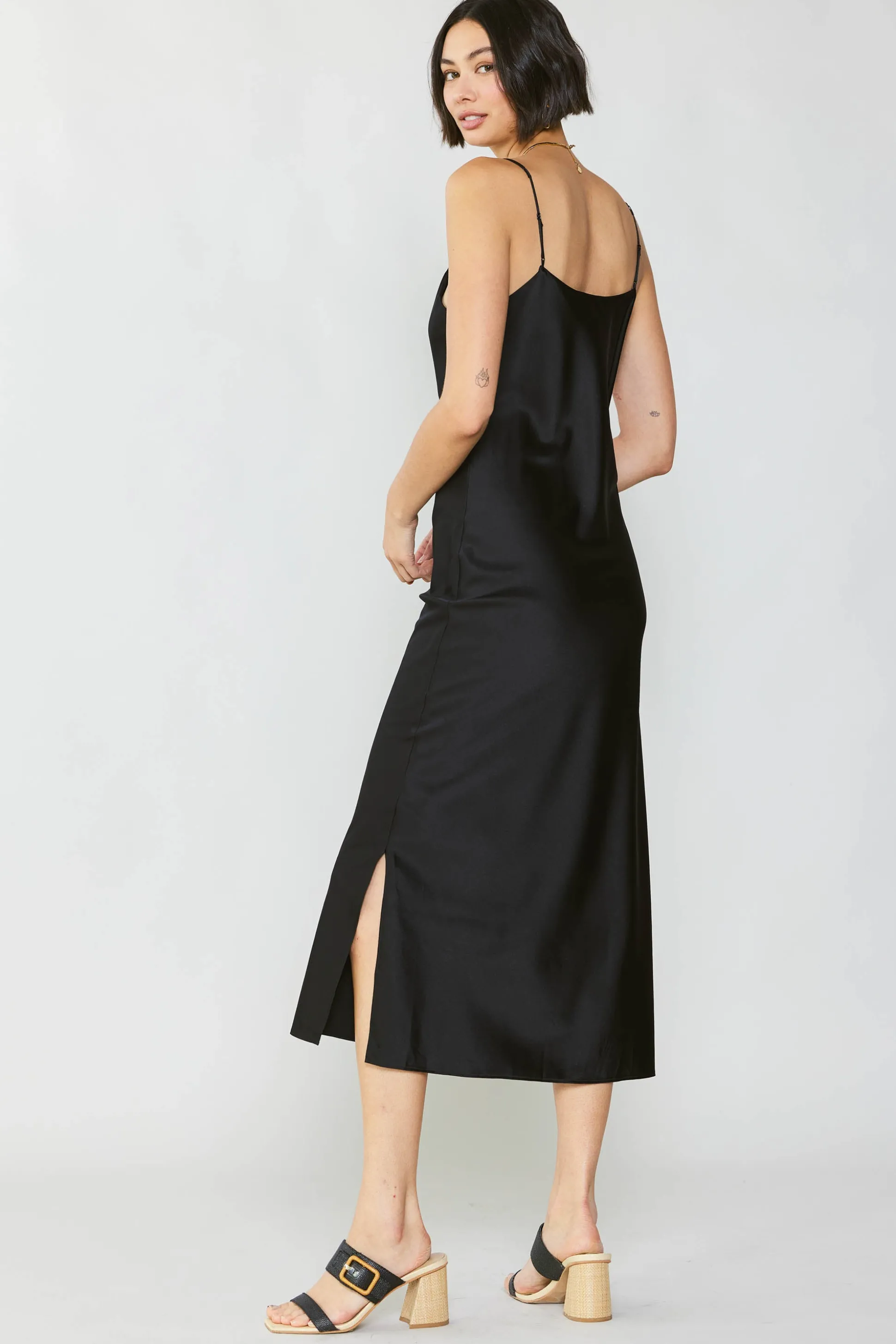 Silk Bias Midi Dress<Current Air Best