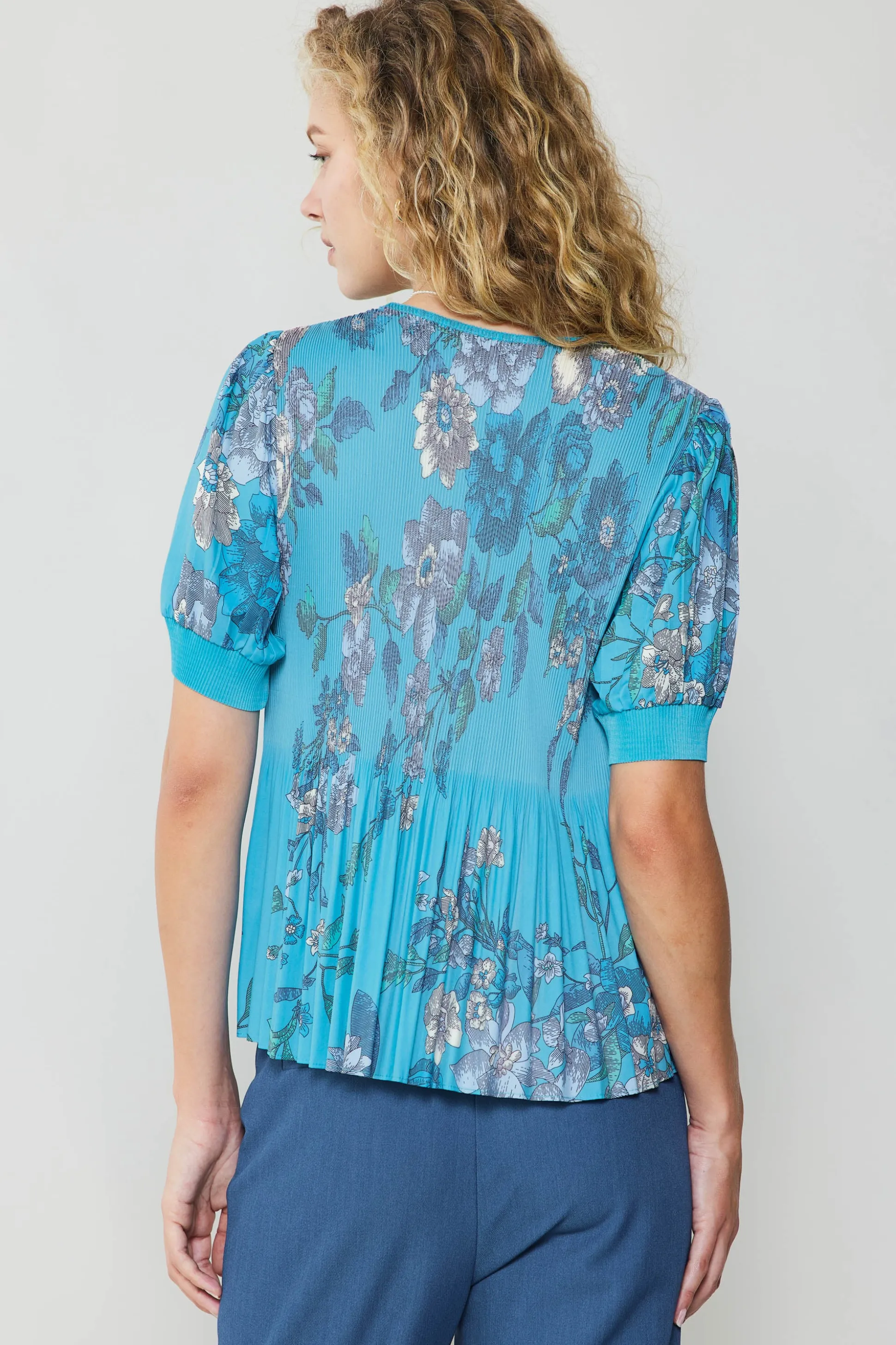 Pleated Botanical Top<Current Air Discount