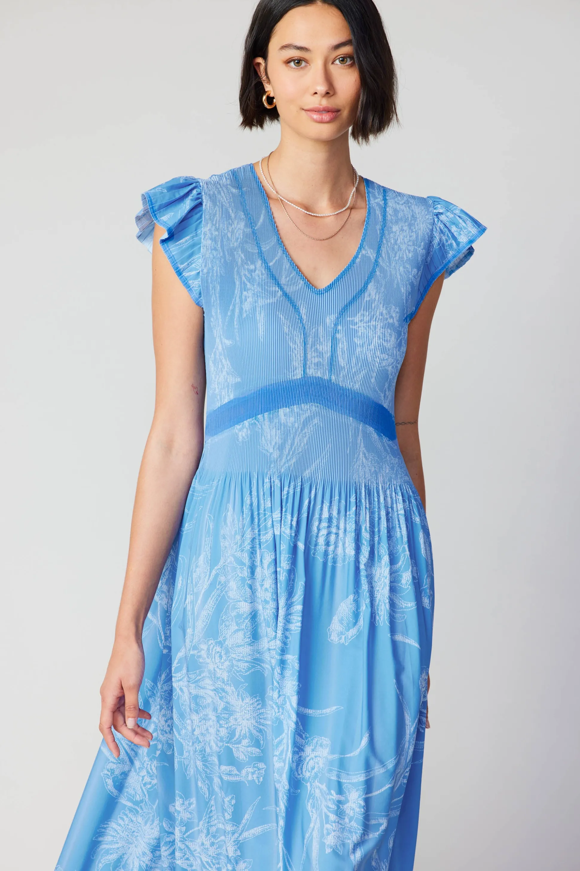 Carolina Pleated Skirt Midi Dress<Current Air Best