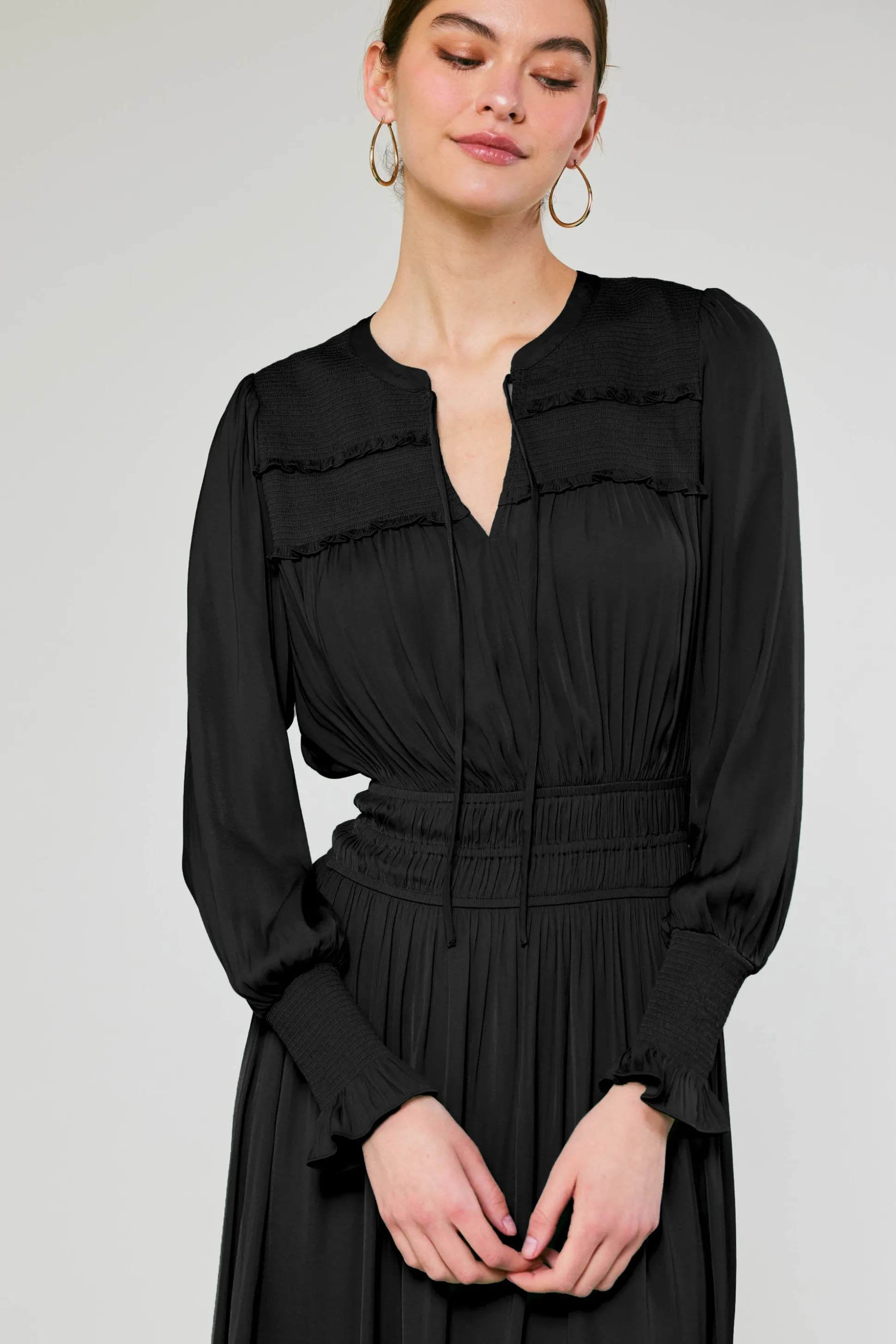 Aida Smocked Midi Dress<Current Air Hot