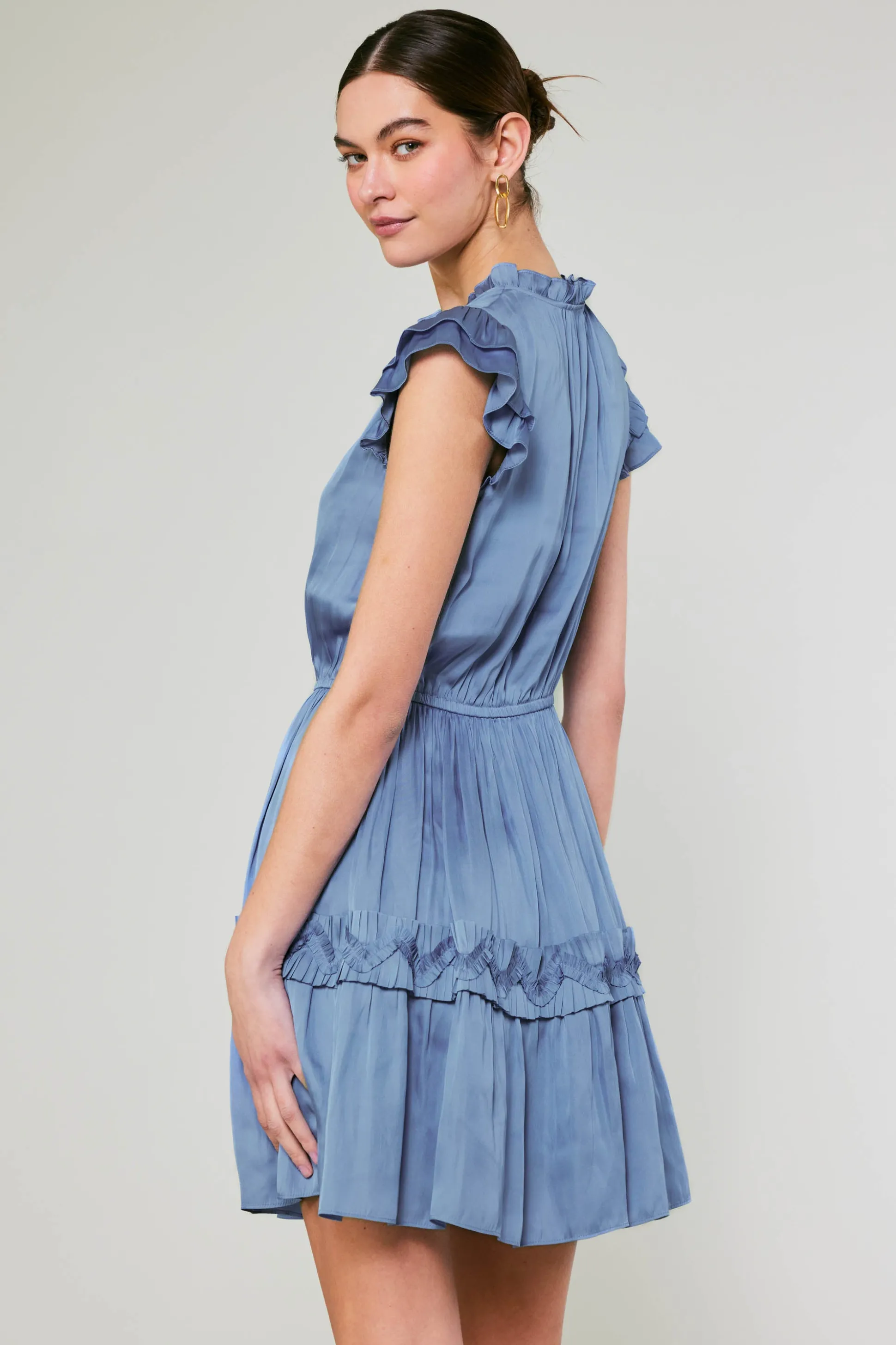 Flutter Sleeve Mini Dress<Current Air Online