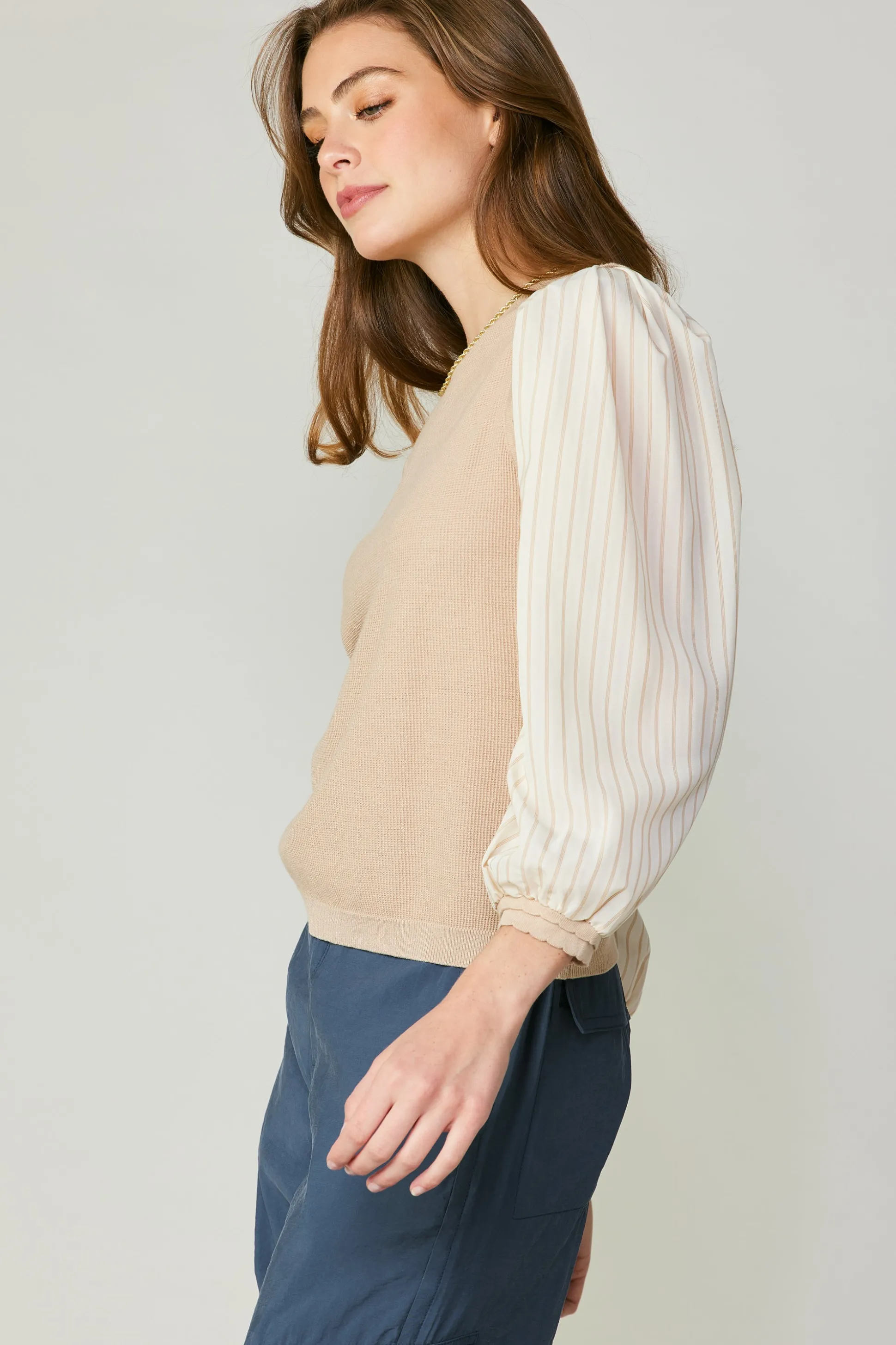 Contrast Sweater Top<Current Air Sale