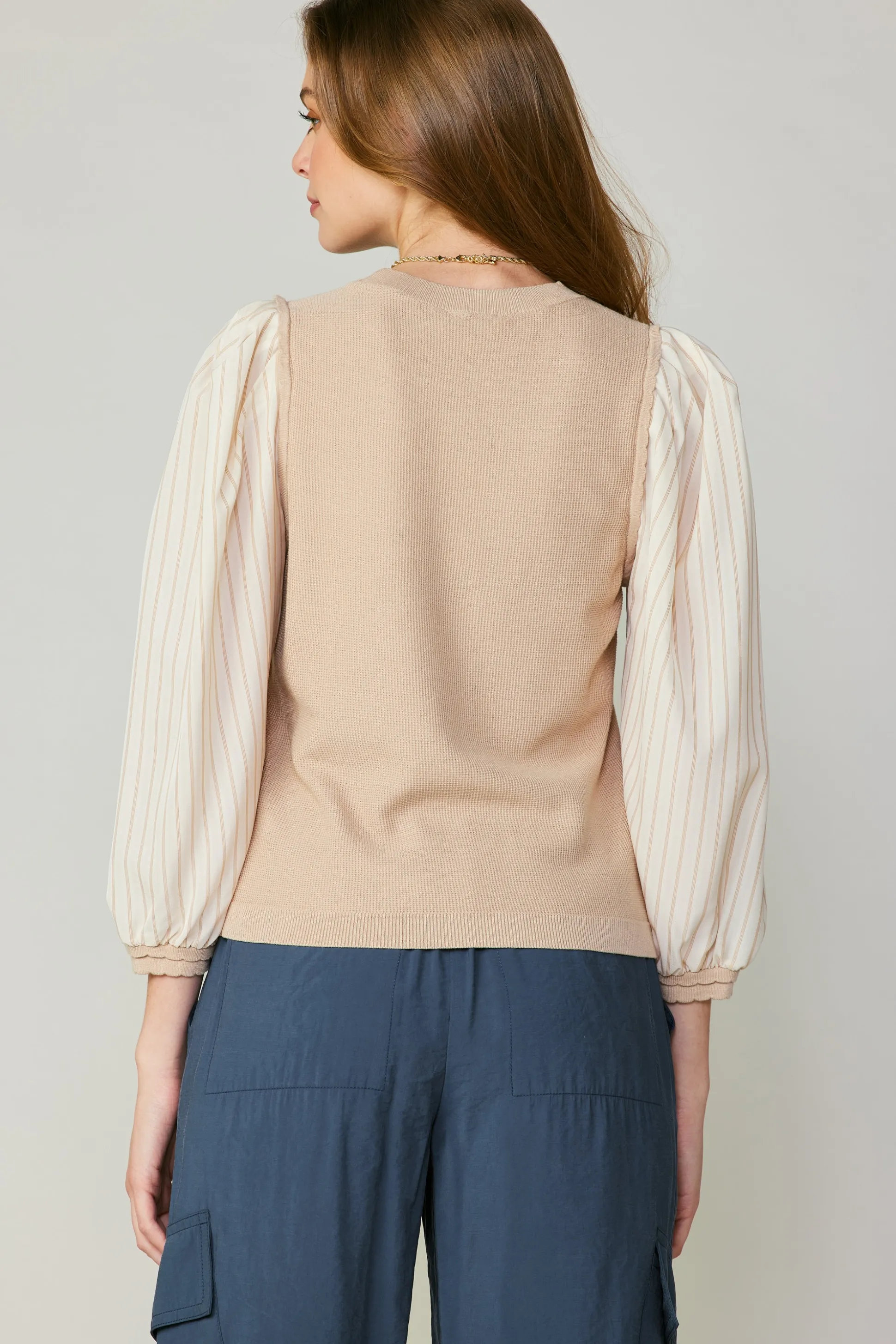 Contrast Sweater Top<Current Air Sale
