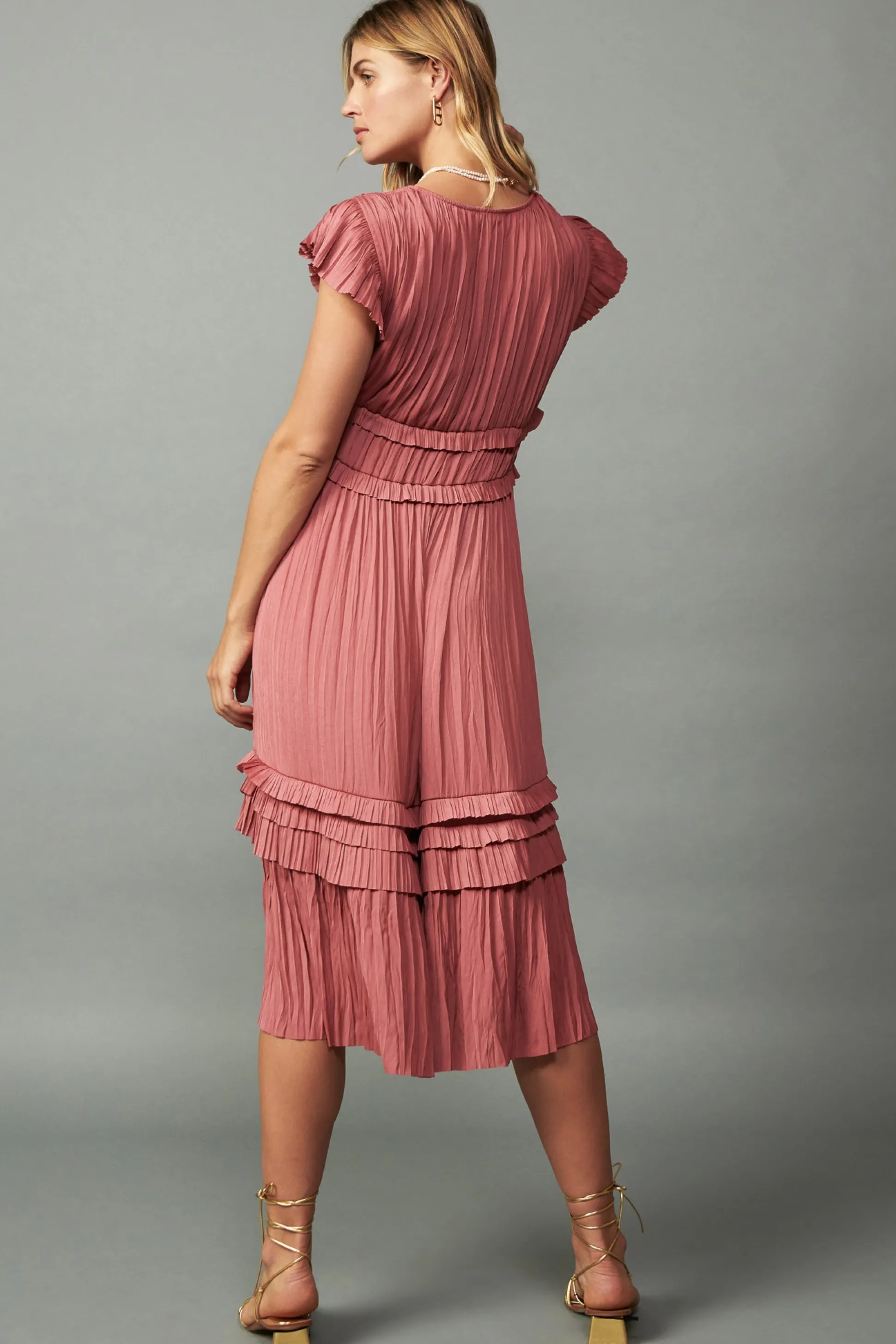 Sereia Pleated Midi Dress<Current Air Best