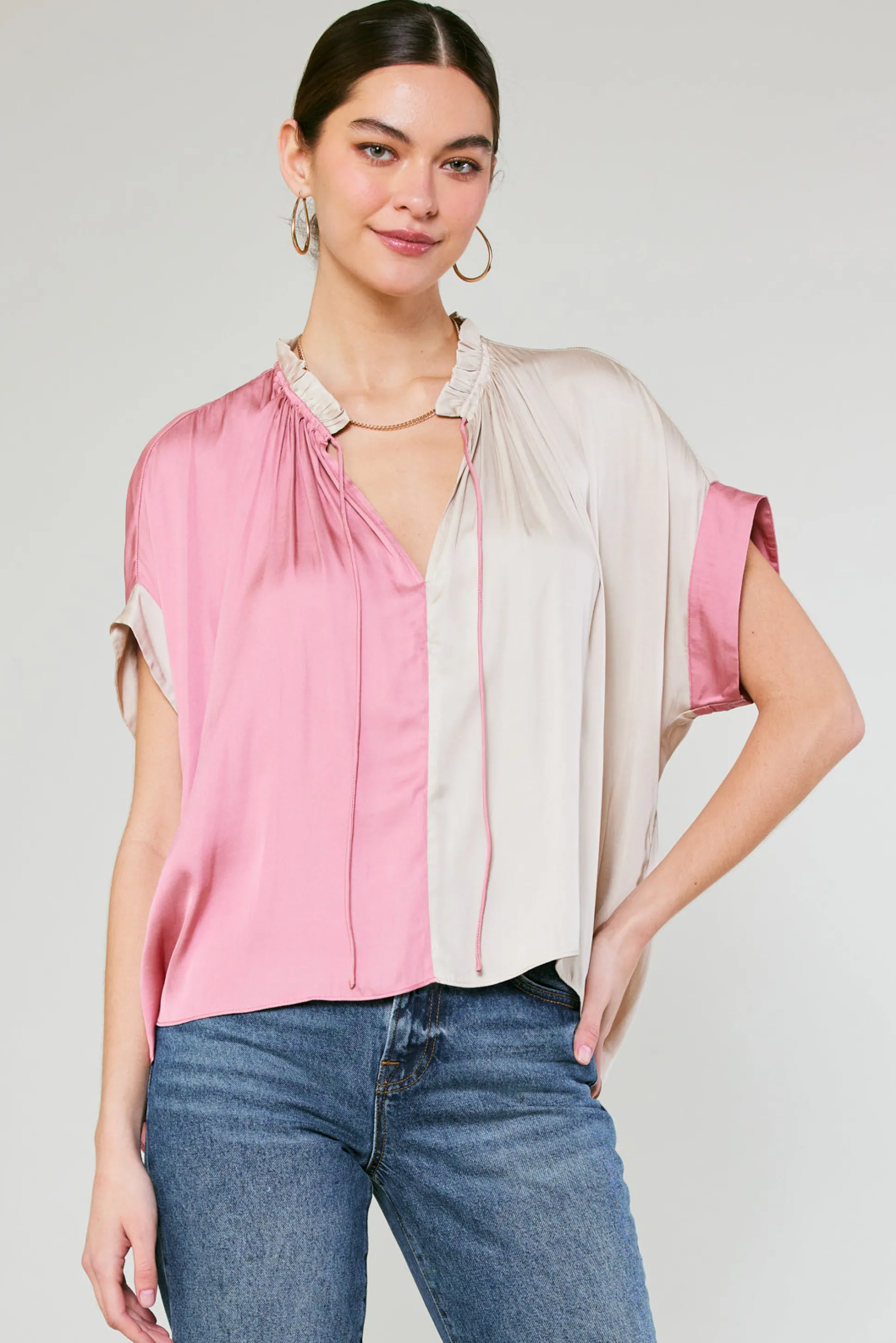 Colorblock Contrast Top<Current Air Clearance