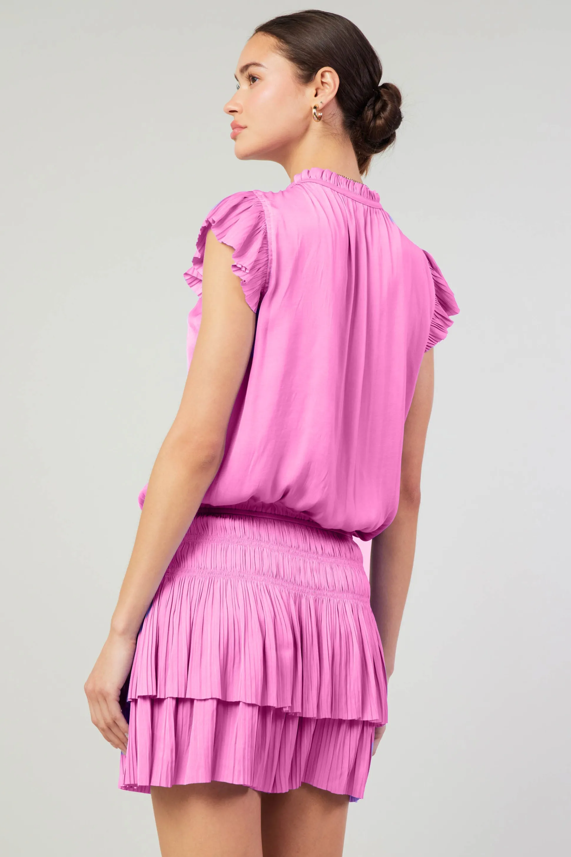 Zoey Pleated Mini Dress<Current Air Sale