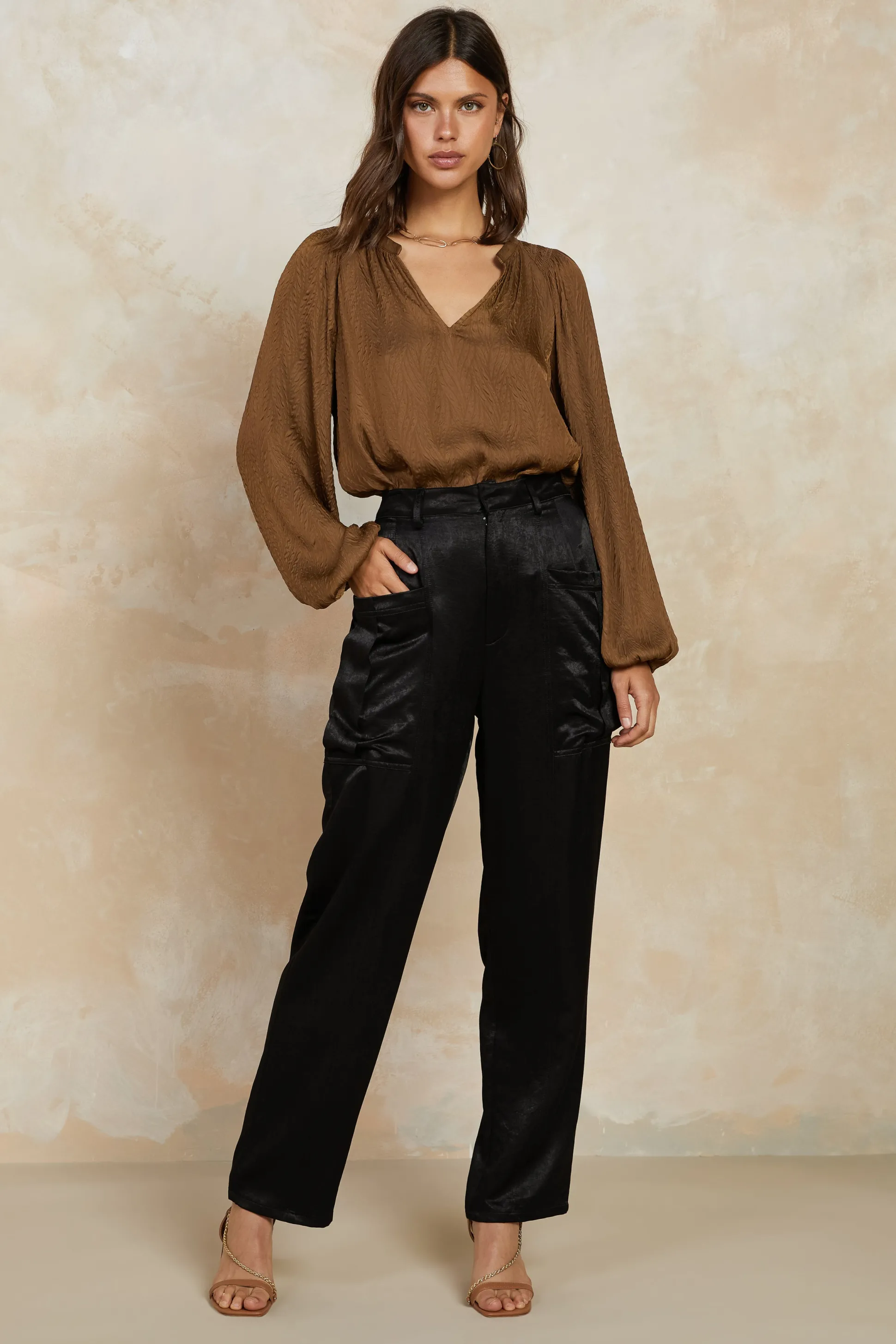 Crinkle Texture Blouse<Current Air Outlet
