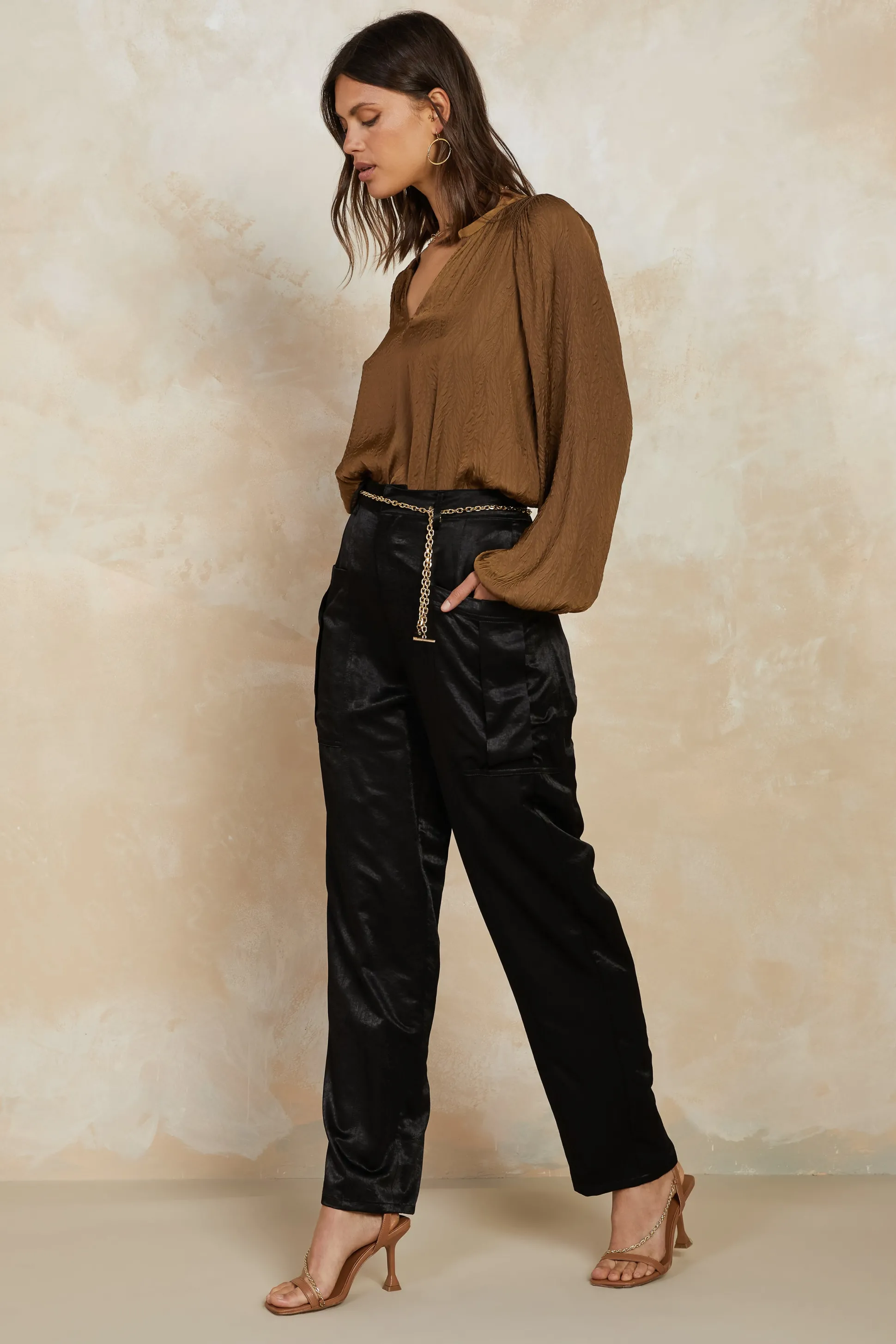 Crinkle Texture Blouse<Current Air Outlet