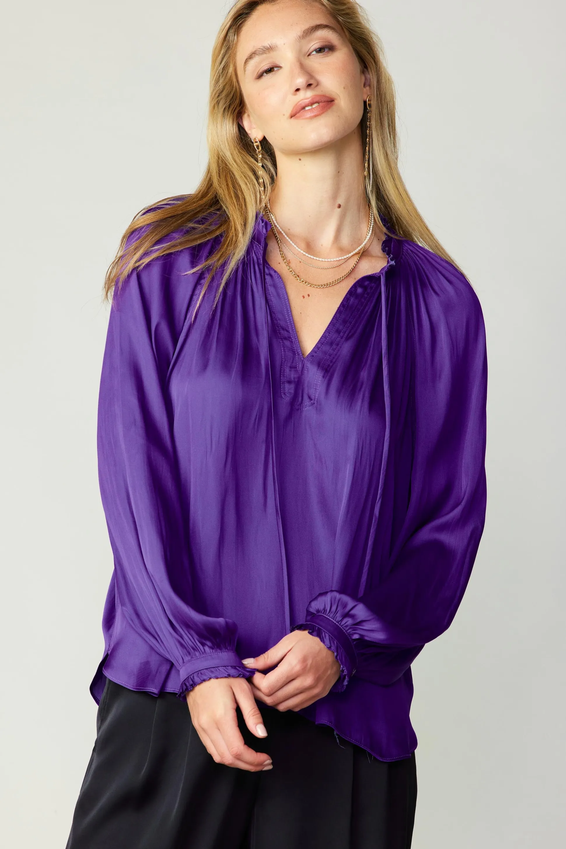 Ruffled Cuff Blouse<Current Air Discount