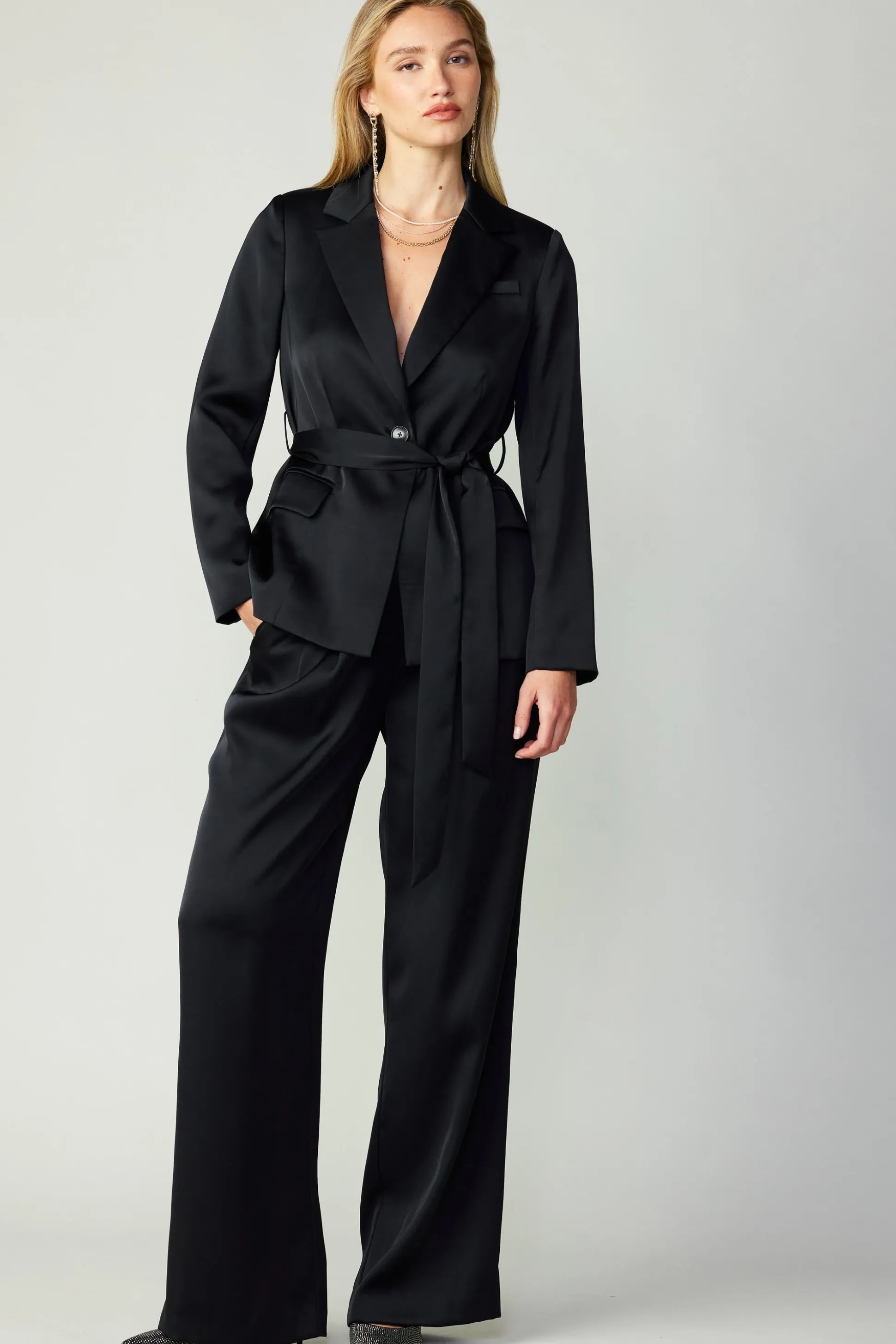 Silky Belted Blazer<Current Air Outlet