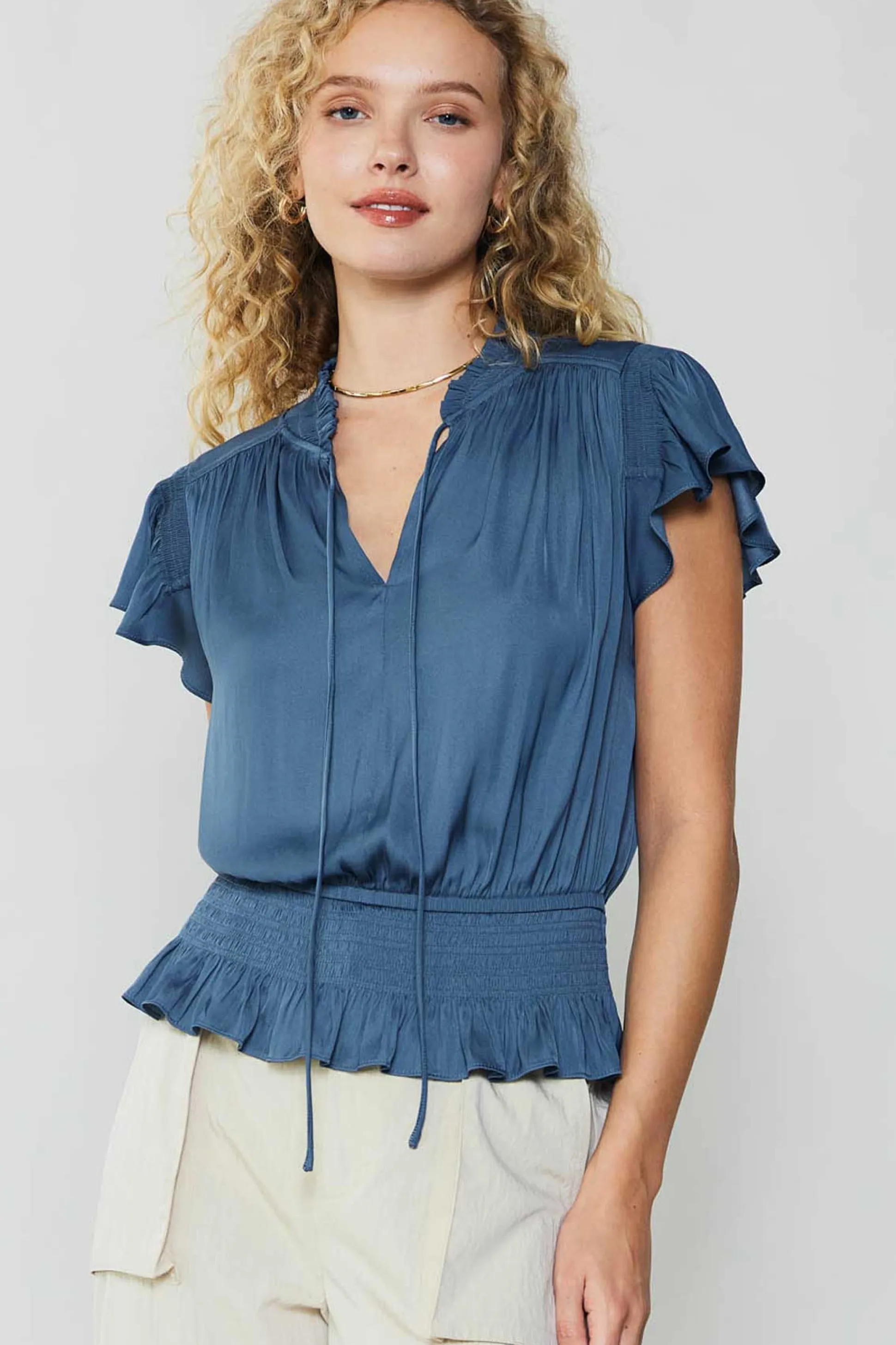 Blair Smocked Top<Current Air Sale