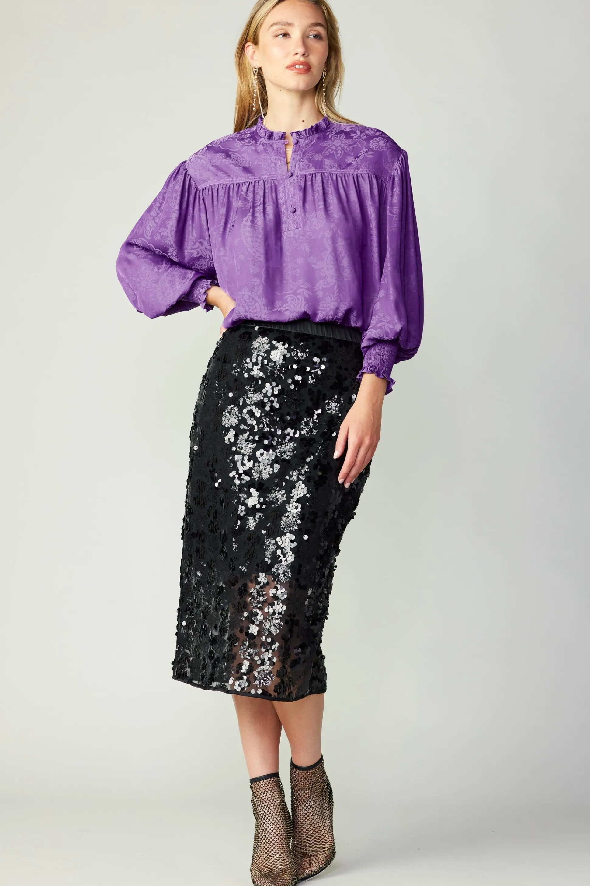 Sequin Pencil Skirt<Current Air Online