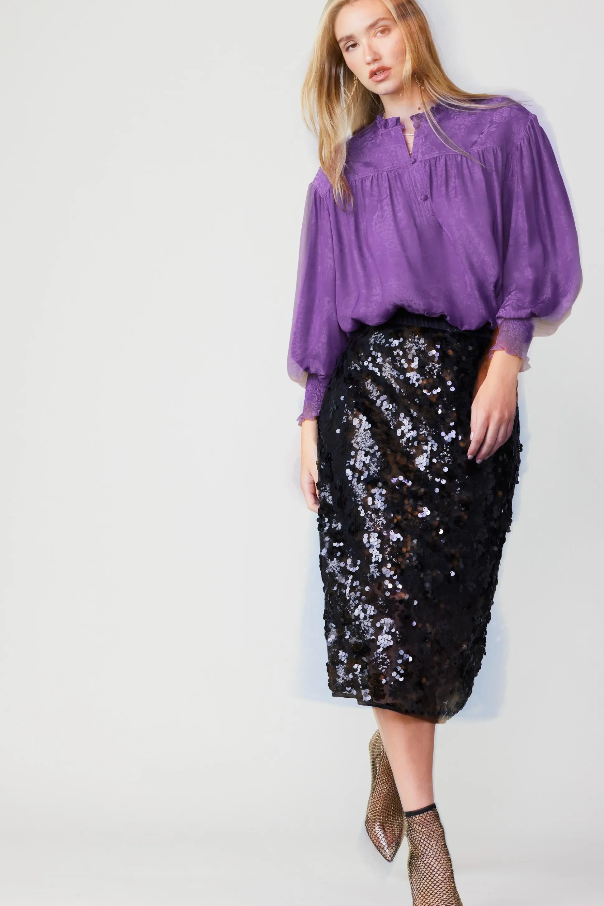 Sequin Pencil Skirt<Current Air Online