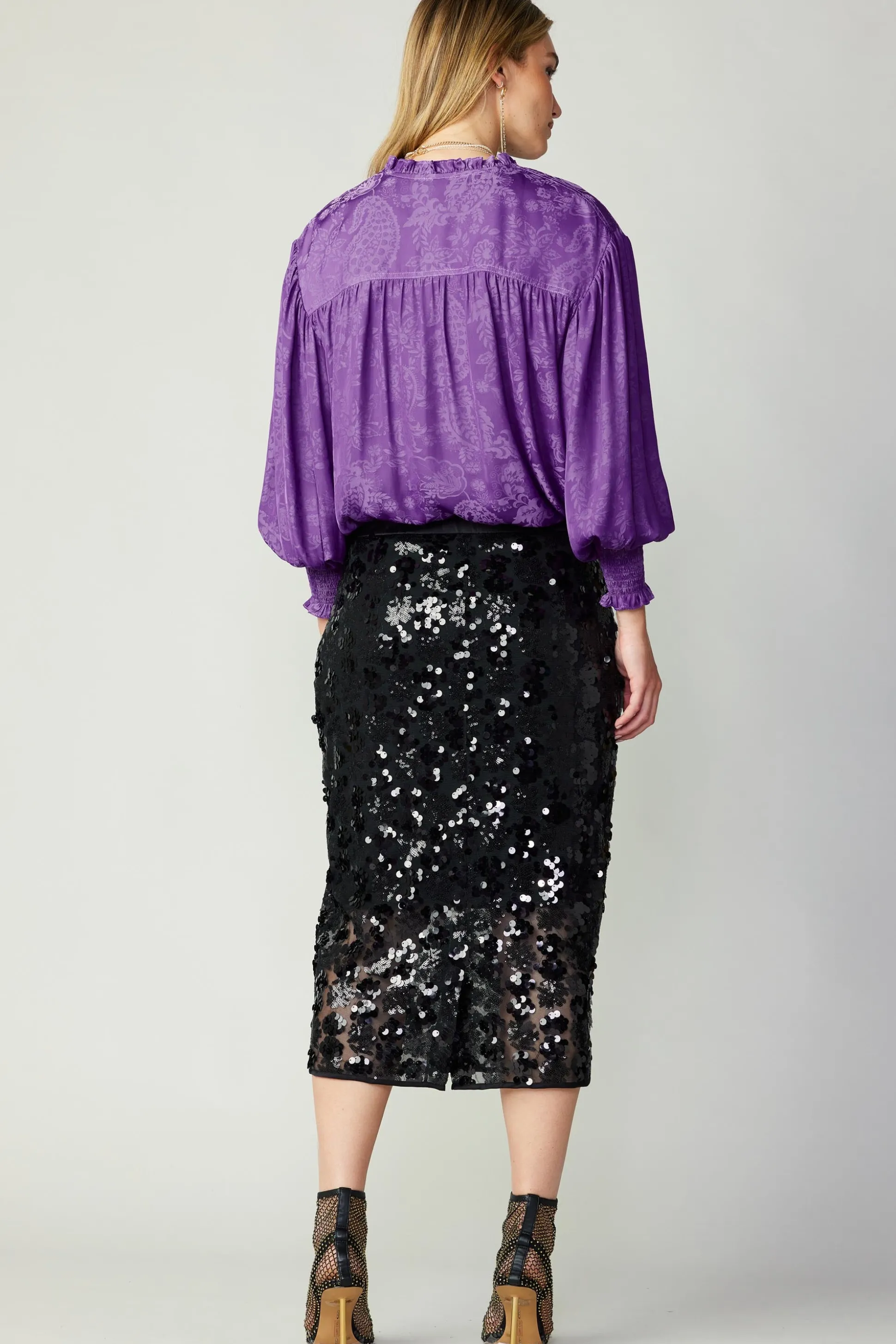 Sequin Pencil Skirt<Current Air Online