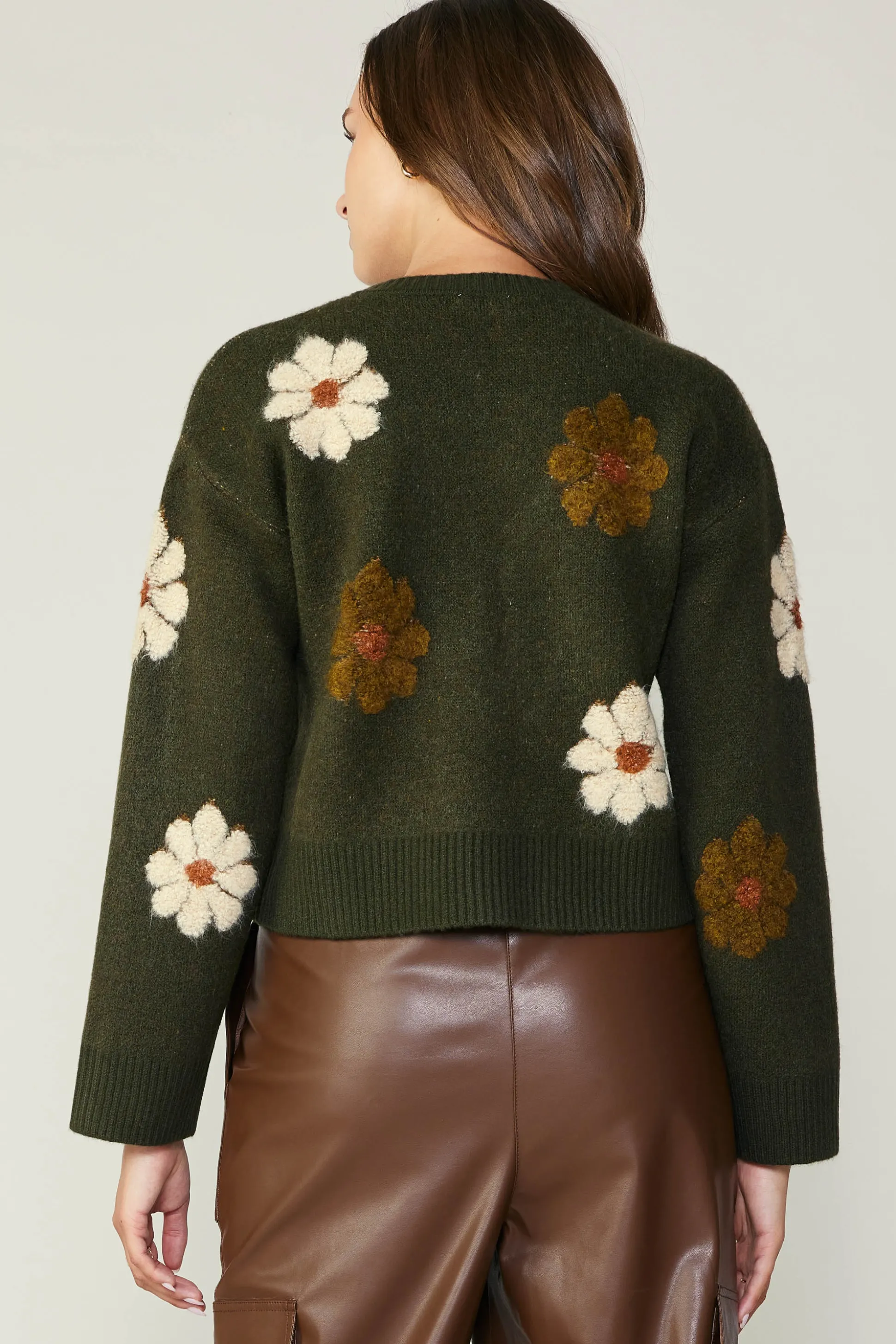 Daisy Embroidered Sweater<Current Air New