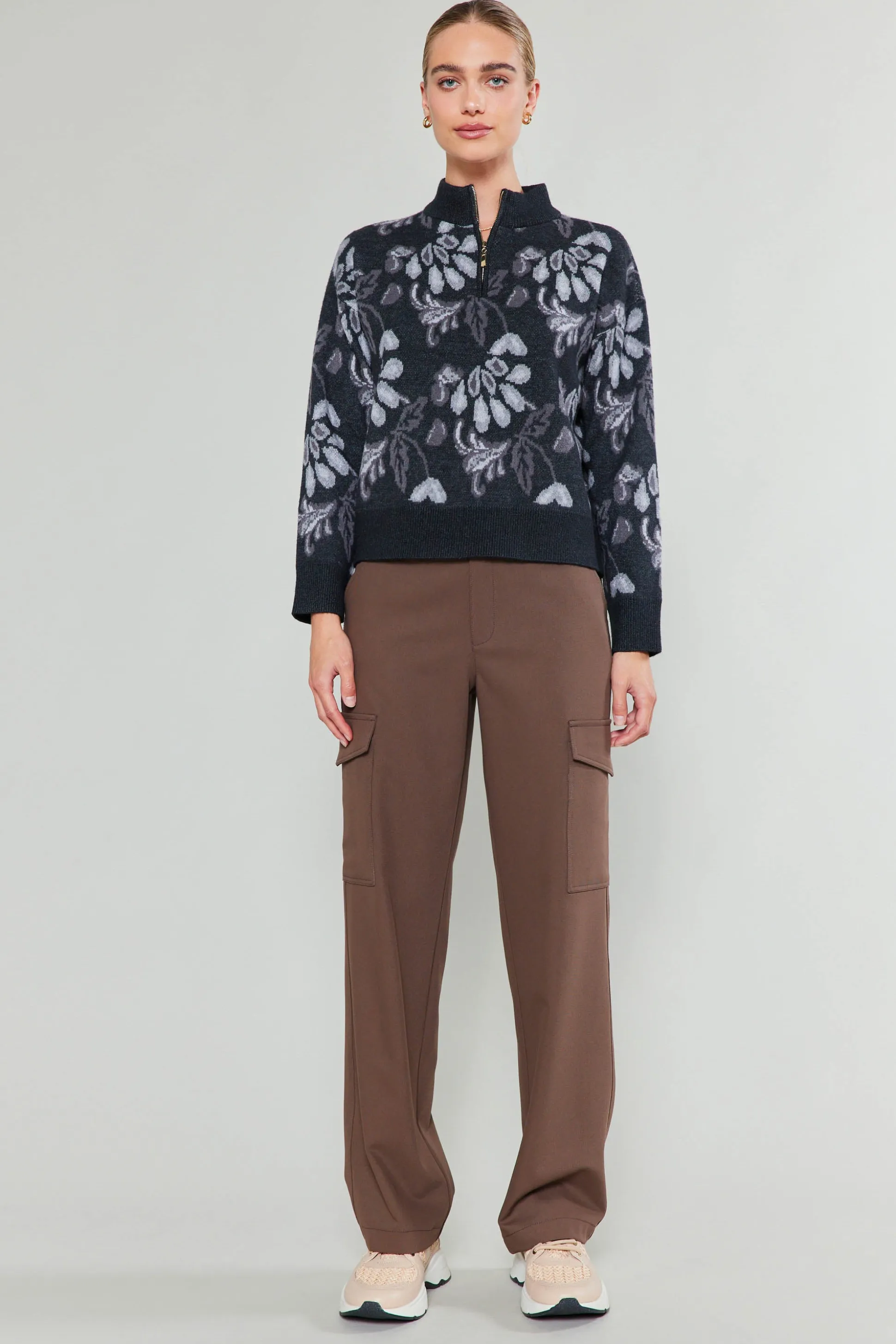 Floral Jacquard Sweater<Current Air Hot