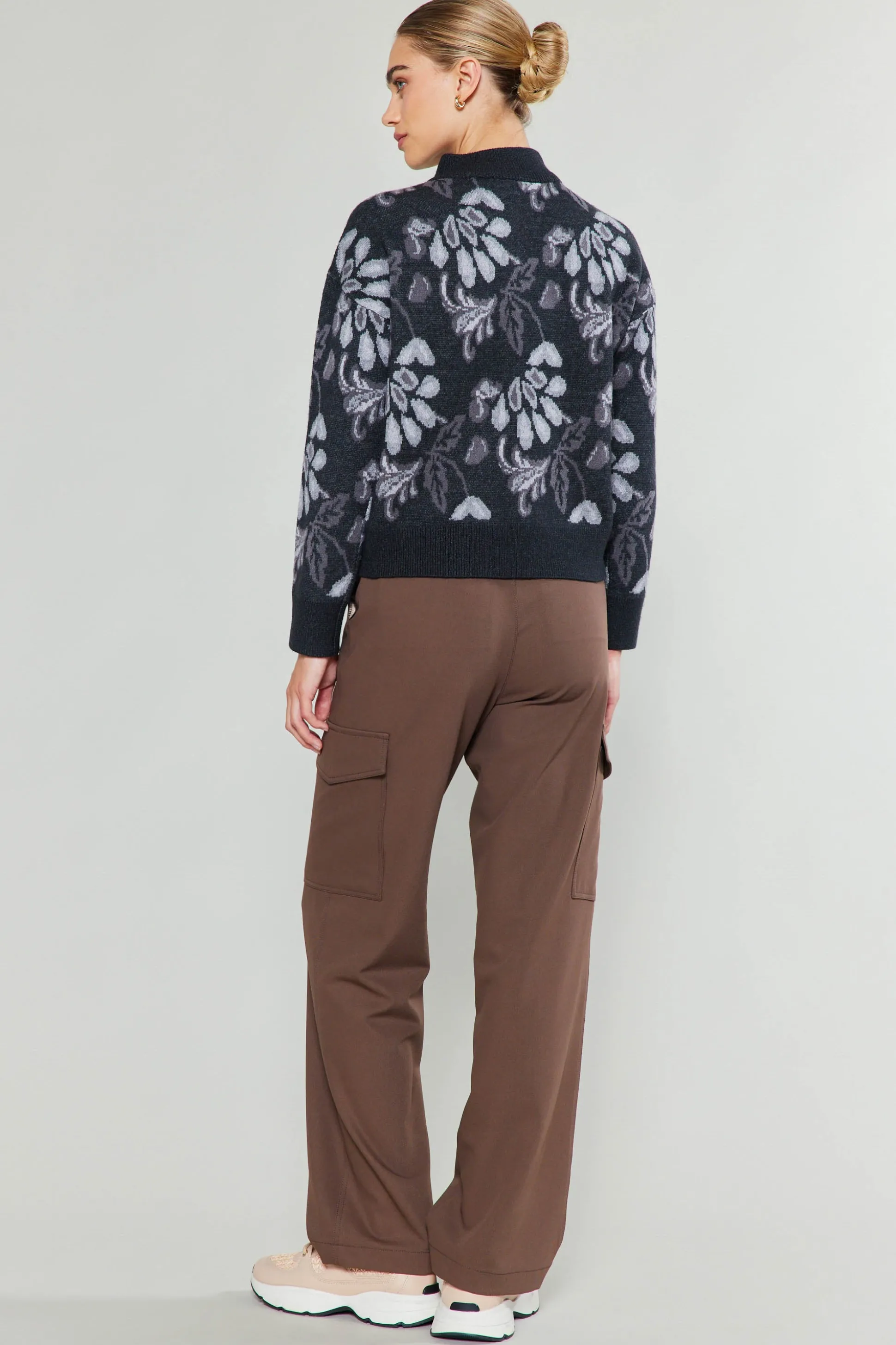 Floral Jacquard Sweater<Current Air Hot