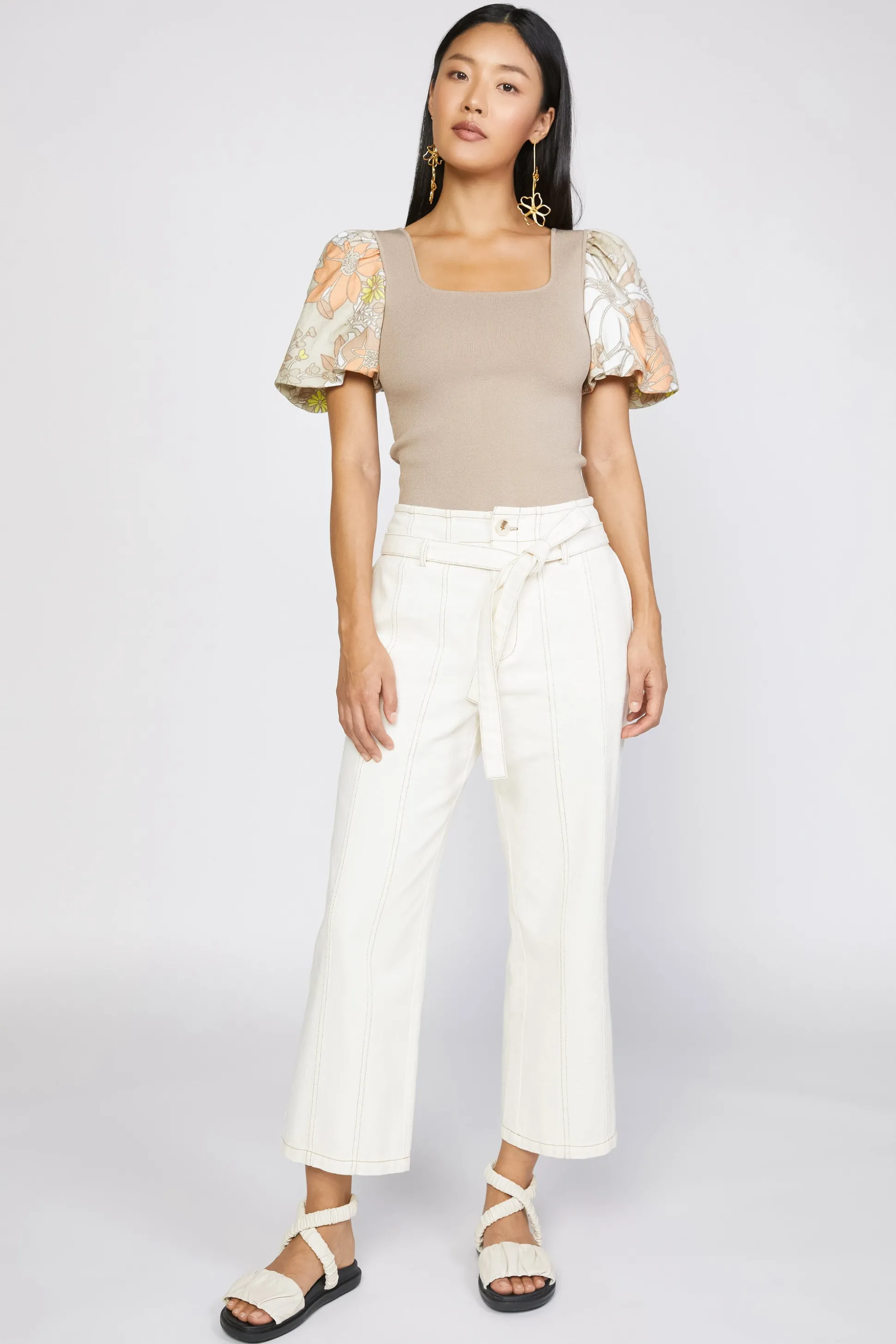 Belted Straight Leg Pant<Current Air Outlet