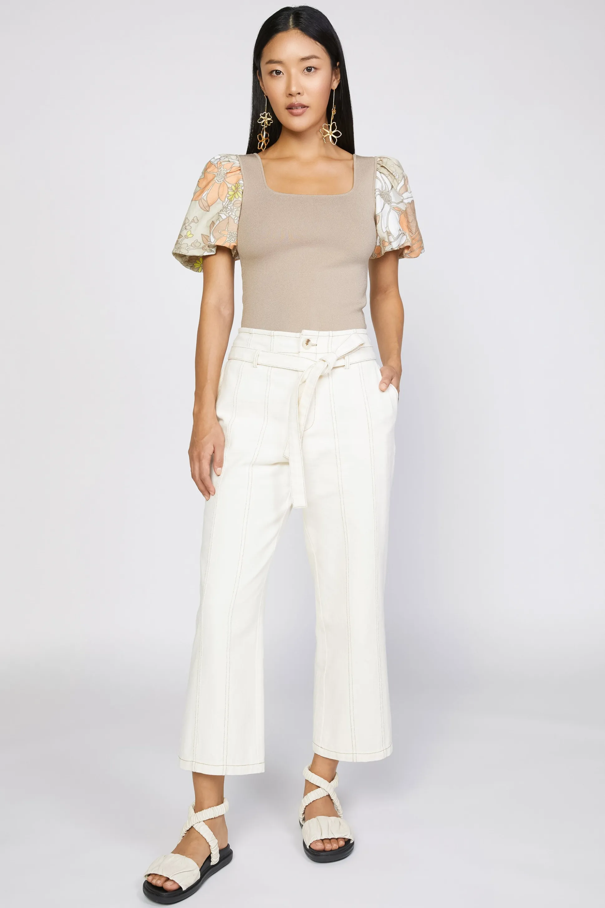 Belted Straight Leg Pant<Current Air Outlet