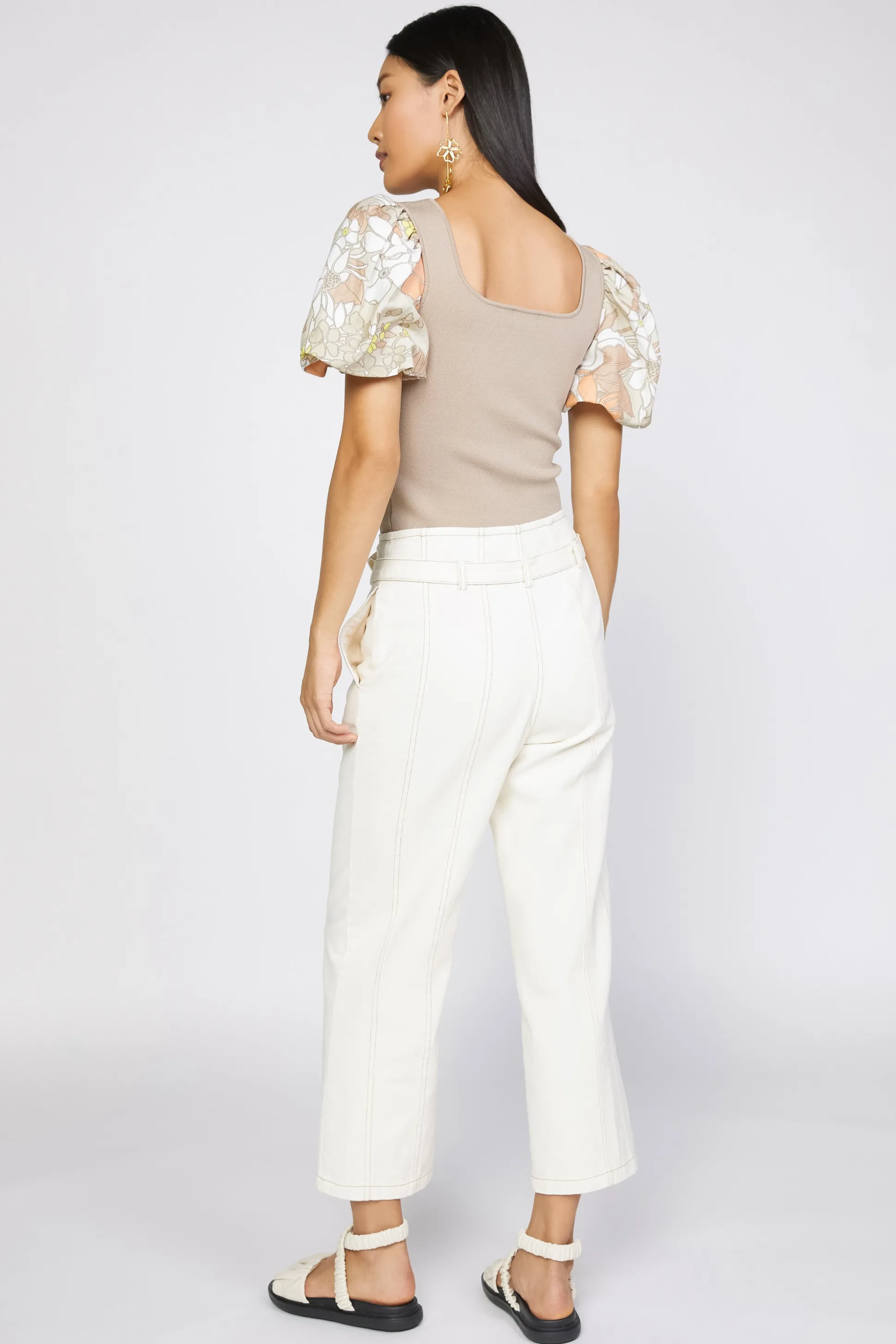 Belted Straight Leg Pant<Current Air Outlet