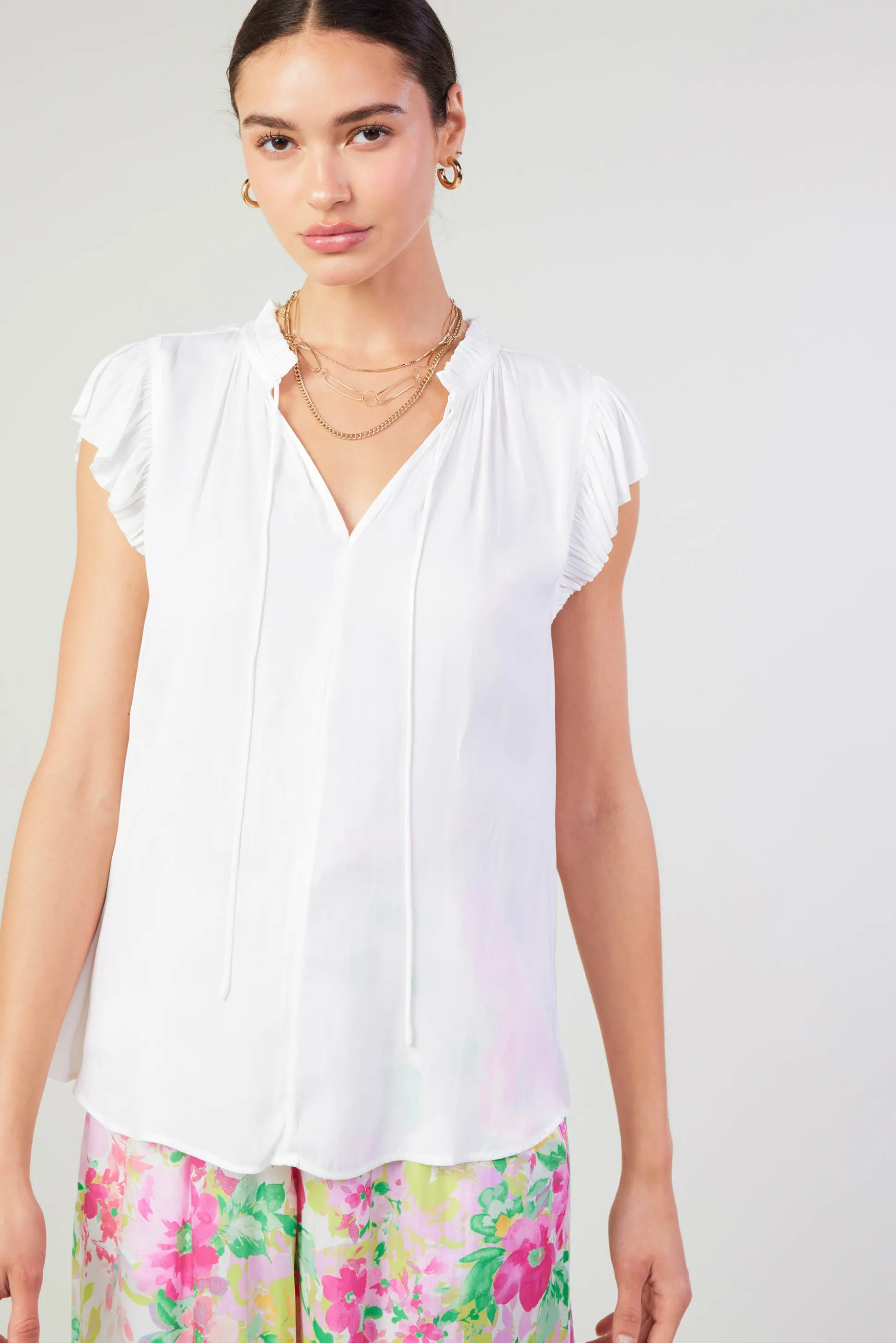 Margot Pleated Sleeve Blouse<Current Air Outlet