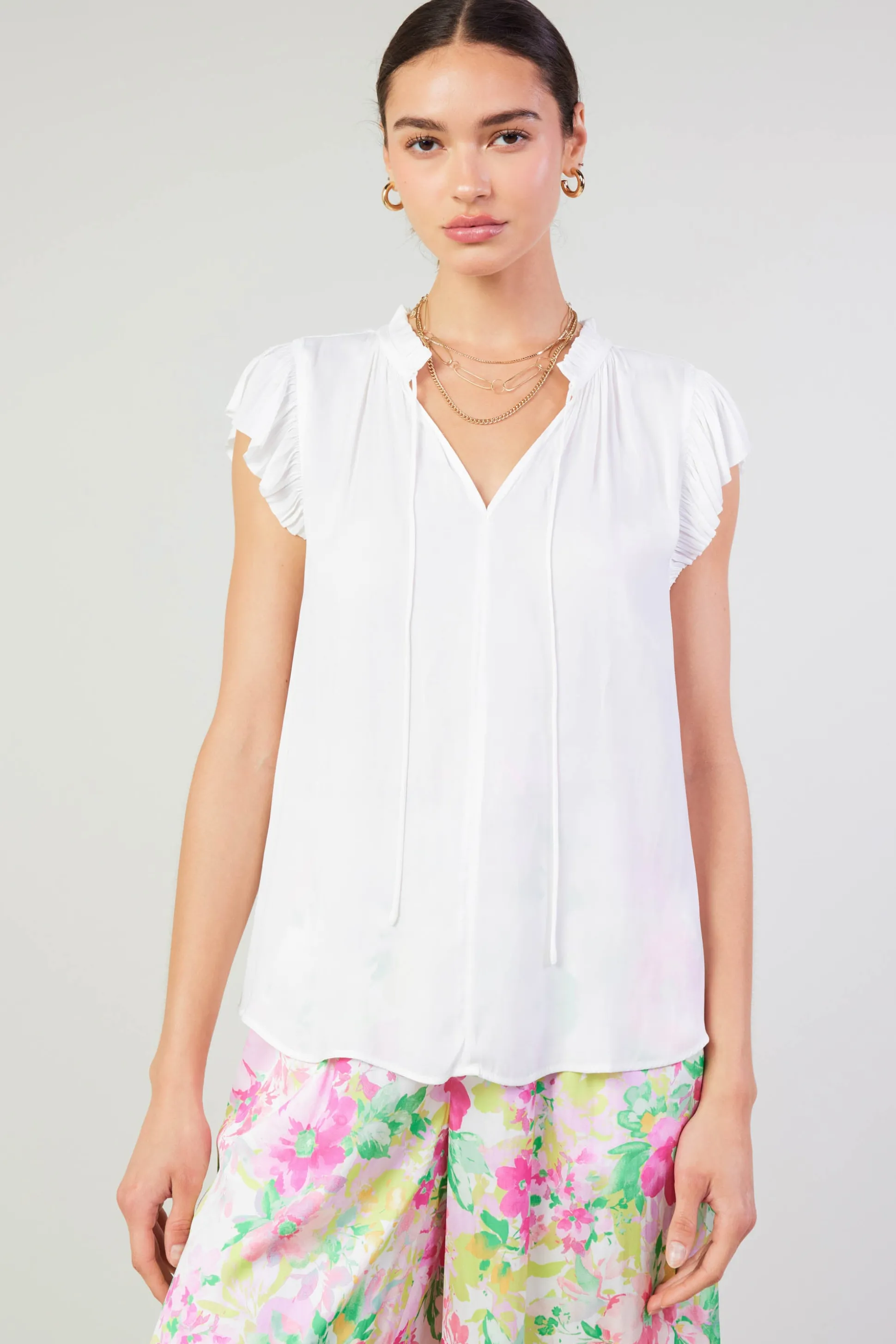 Margot Pleated Sleeve Blouse<Current Air Outlet