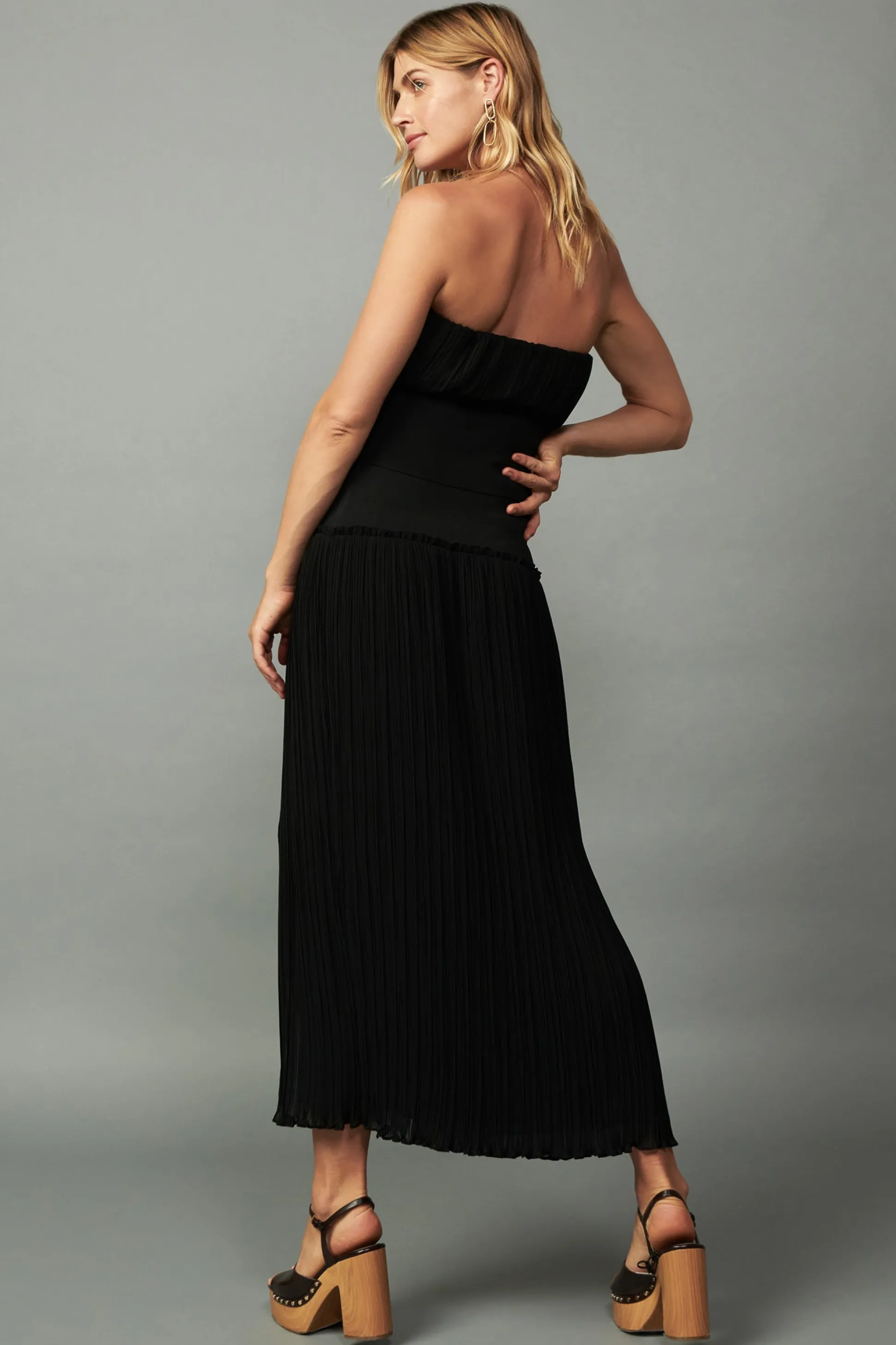 Ribbed Waist Midi Skirt<Current Air Clearance