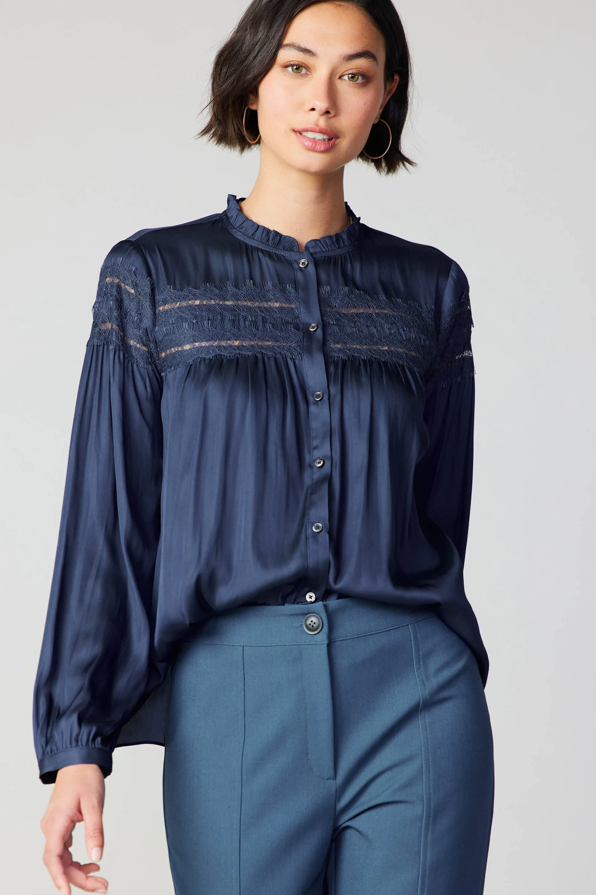 Yoke Lace Blouse<Current Air Best