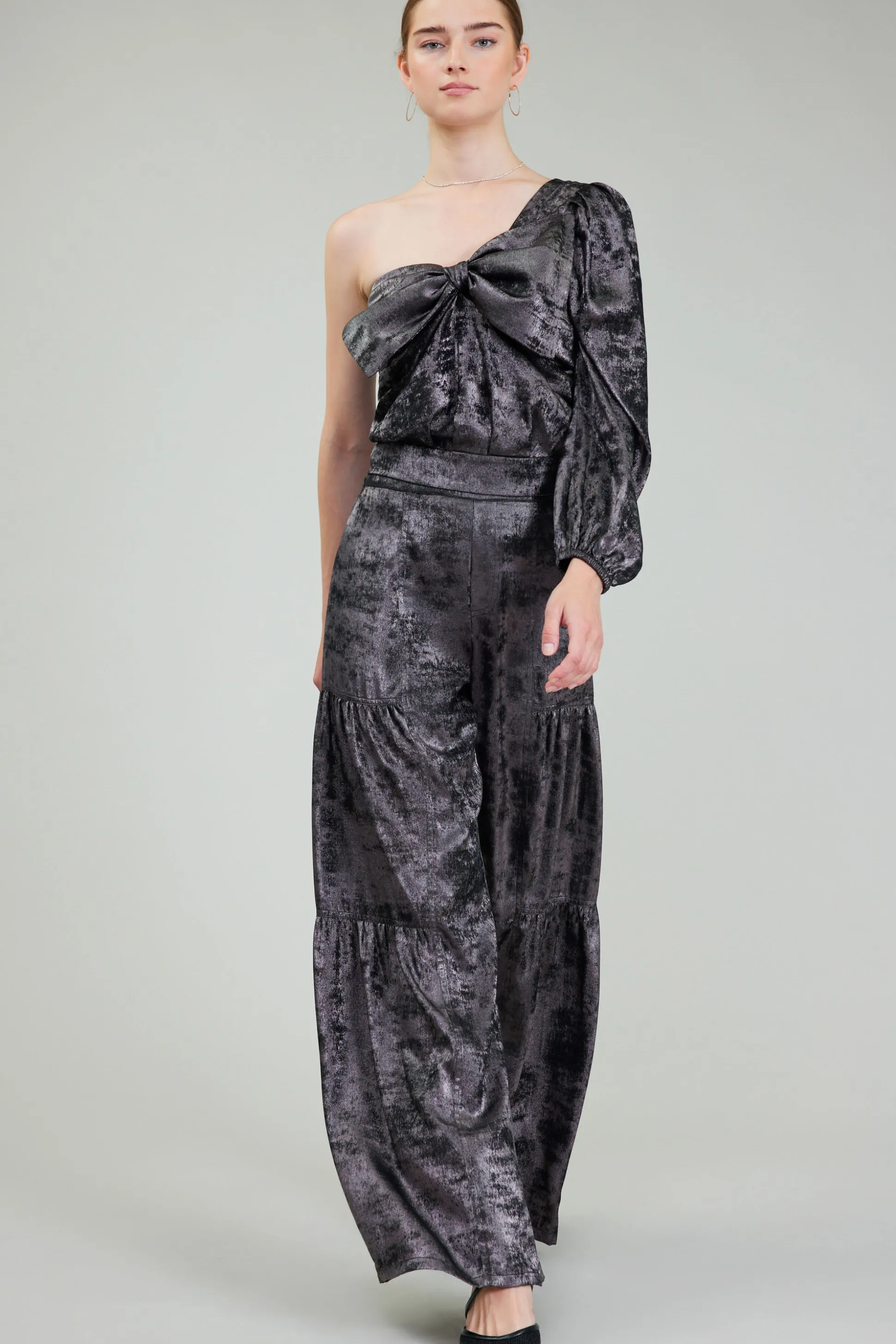 One Shoulder Textured Top<Current Air Discount