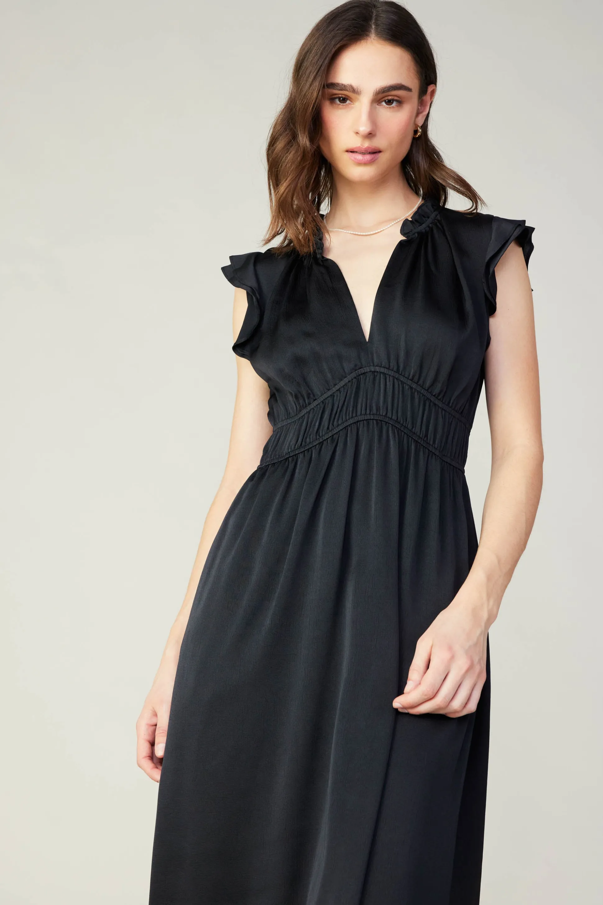 Florence Ruffled Midi Dress<Current Air Hot