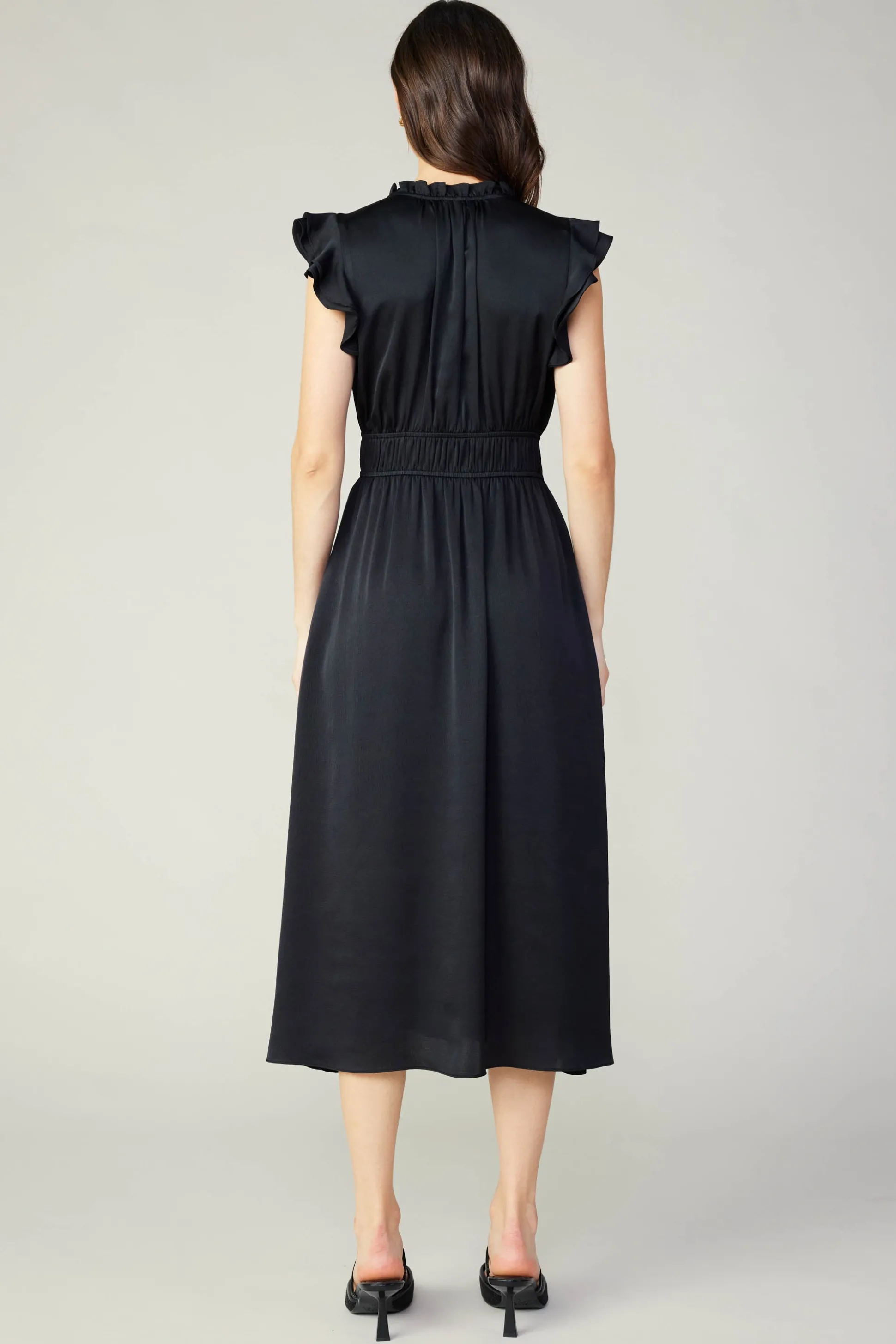 Florence Ruffled Midi Dress<Current Air Hot