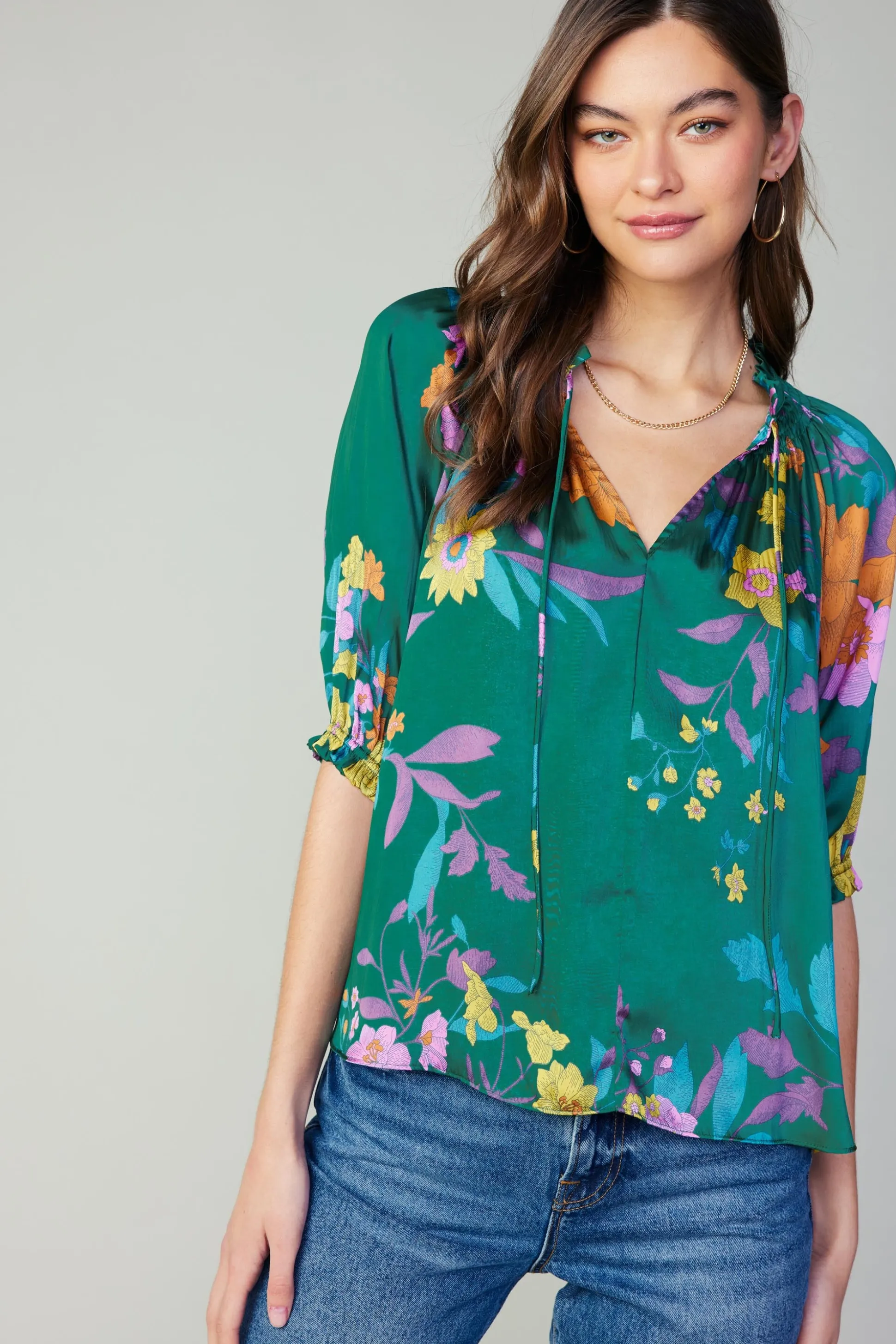 Angelica Floral Blouse<Current Air Best