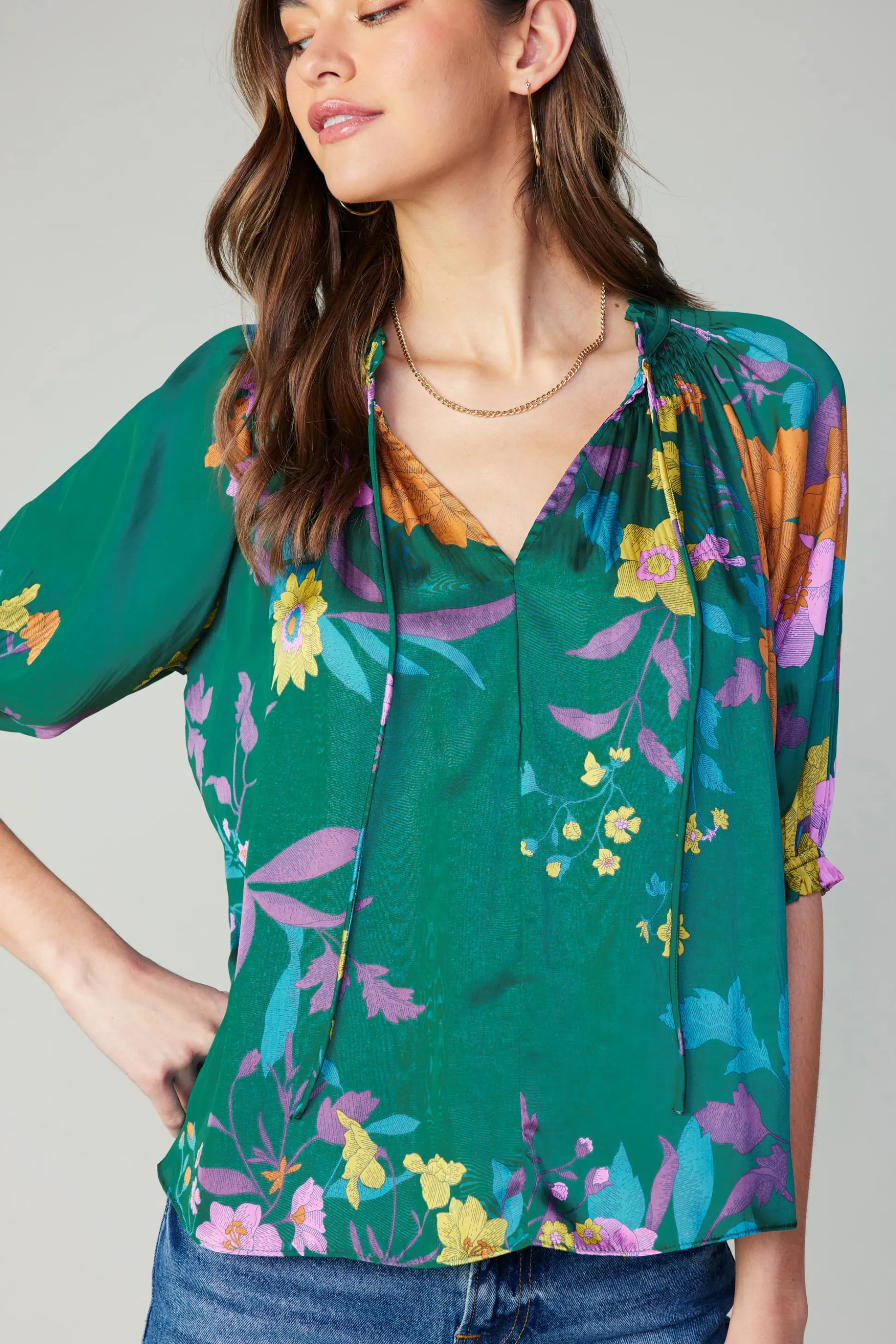Angelica Floral Blouse<Current Air Best
