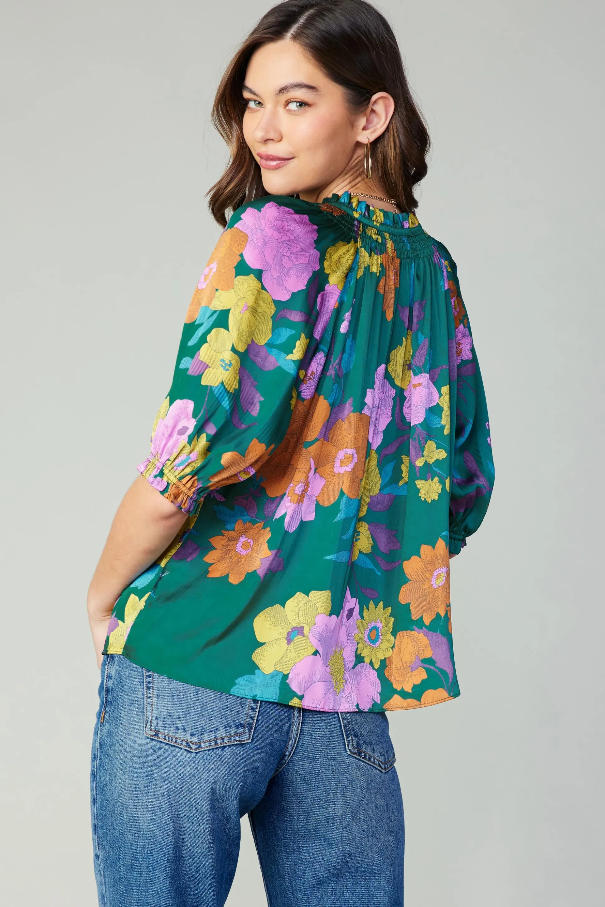 Angelica Floral Blouse<Current Air Best