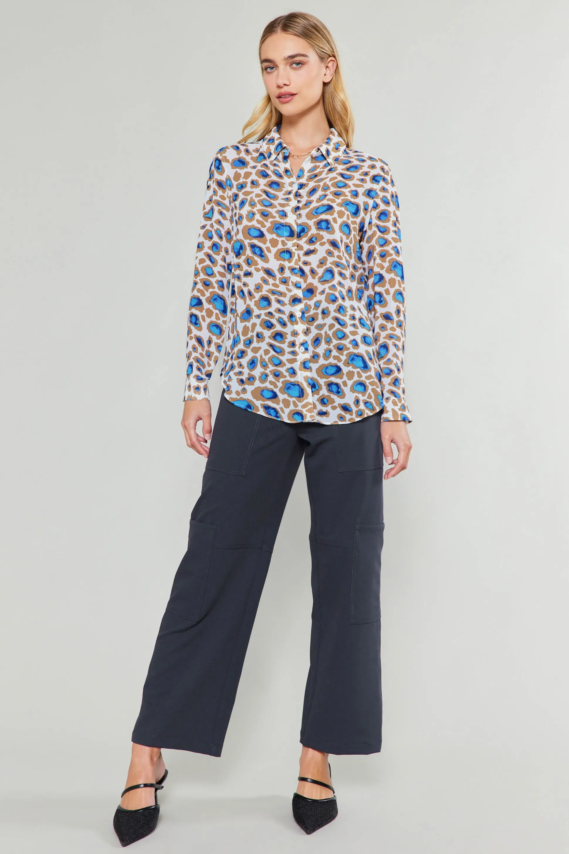 Sapphire Cenote Print Shirt<Current Air Best