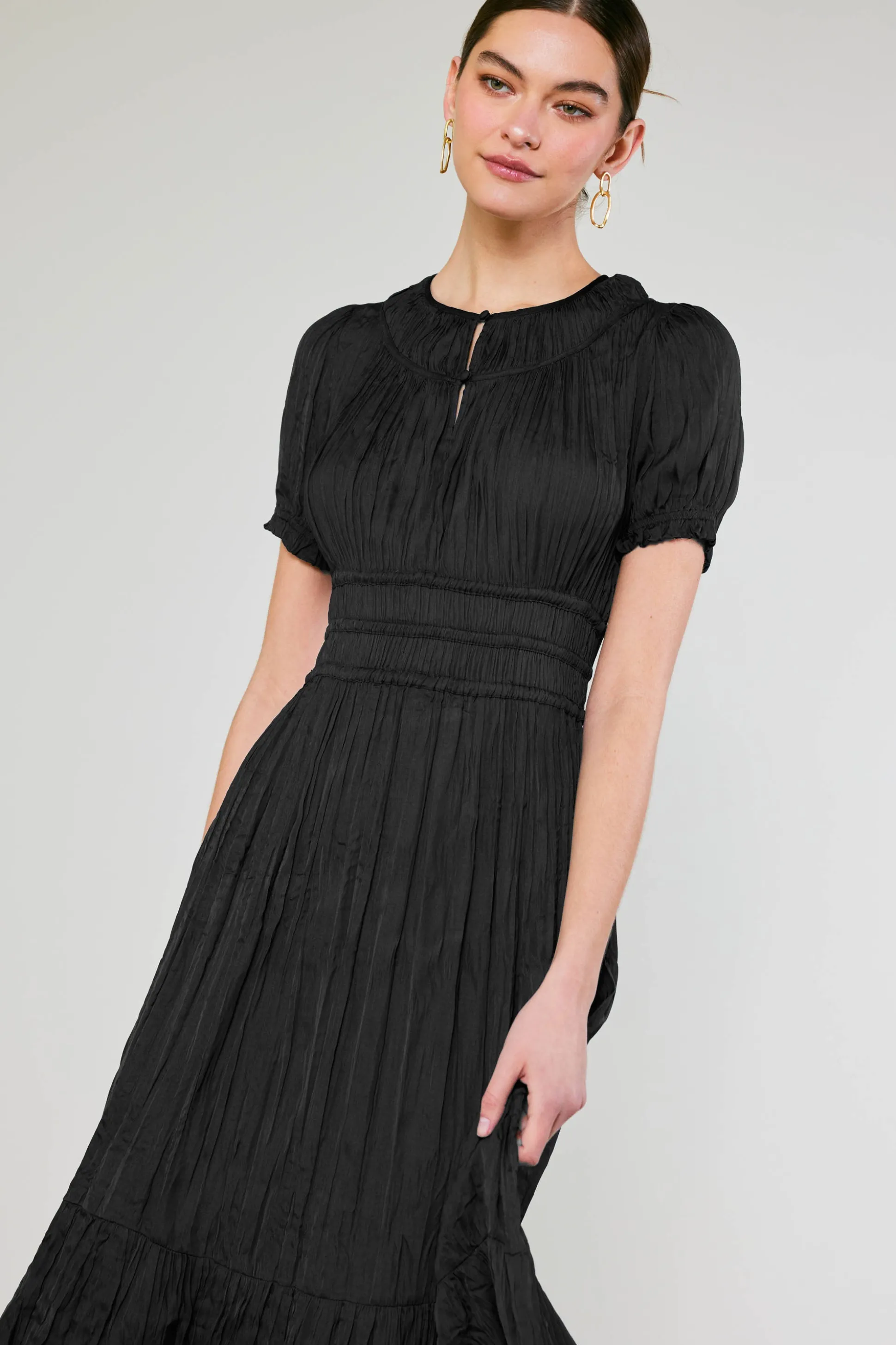 Brooklyn Pleated Midi Dress<Current Air Online