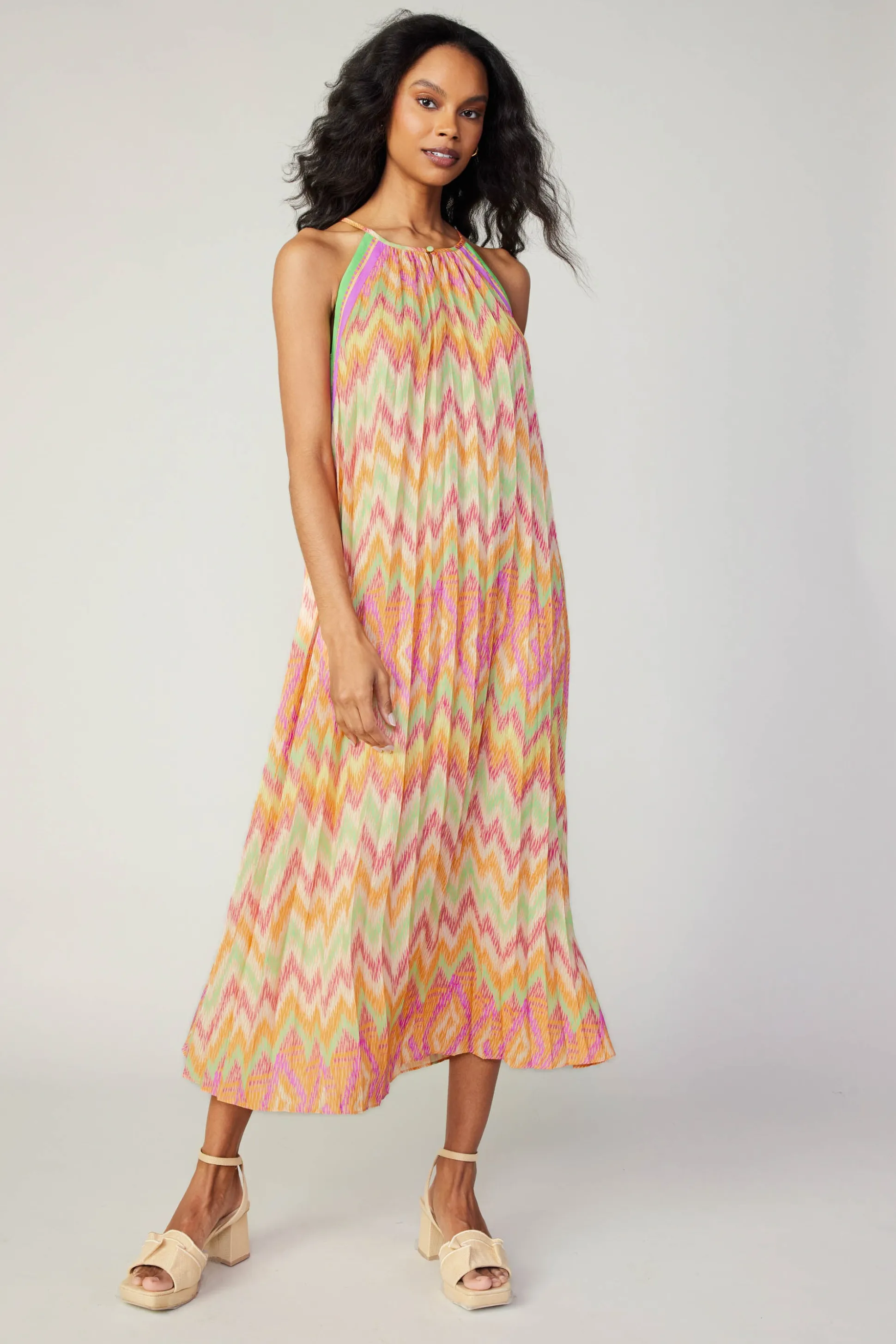Gradient Chevron Midi Dress<Current Air Clearance
