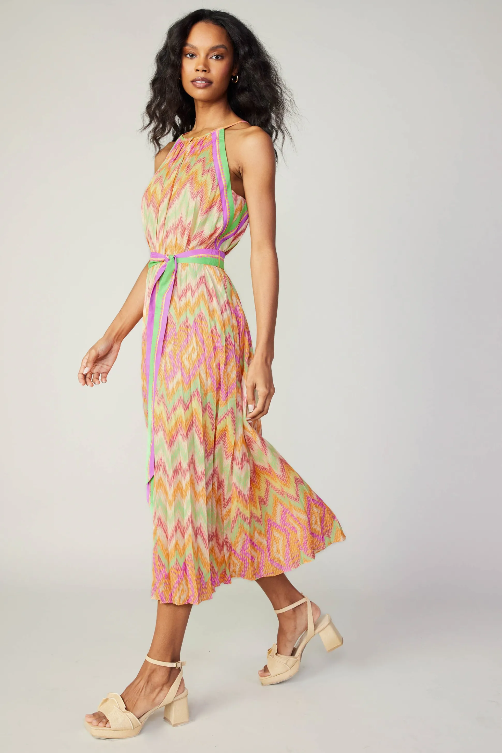 Gradient Chevron Midi Dress<Current Air Clearance