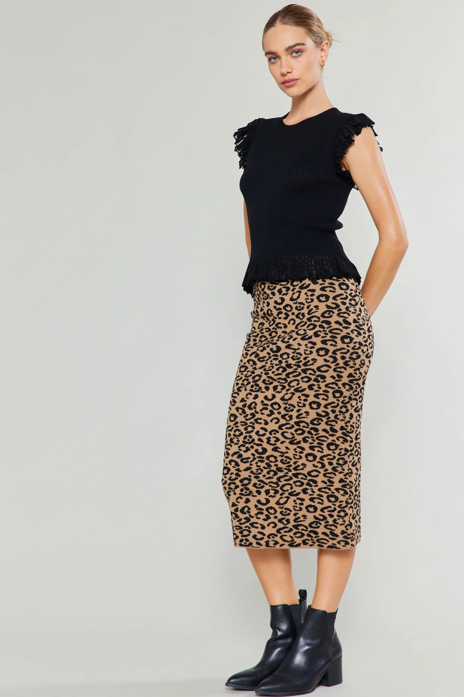 Spotted Knit Skirt<Current Air Online