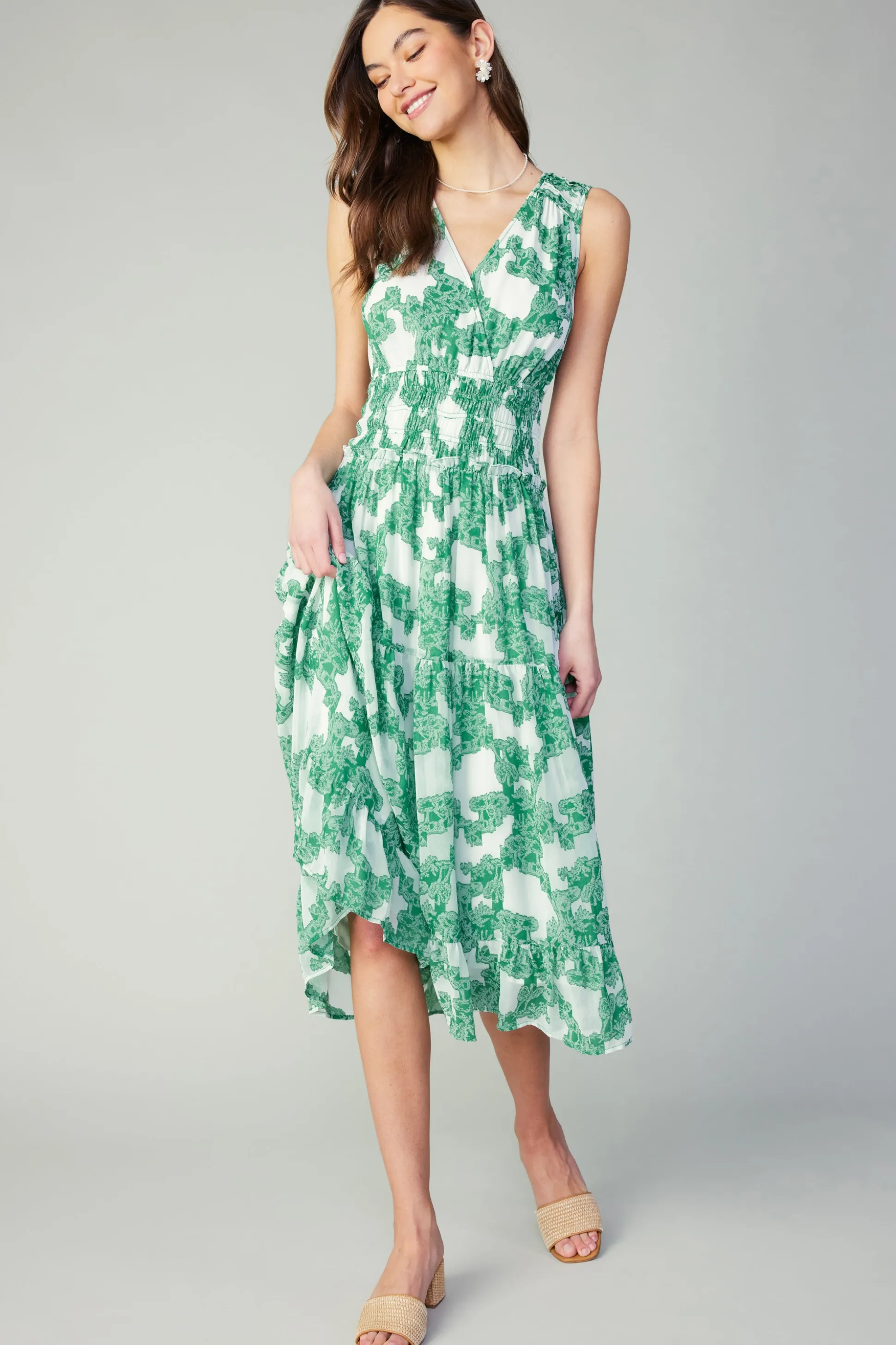 Abstract Motif Maxi Dress<Current Air Best