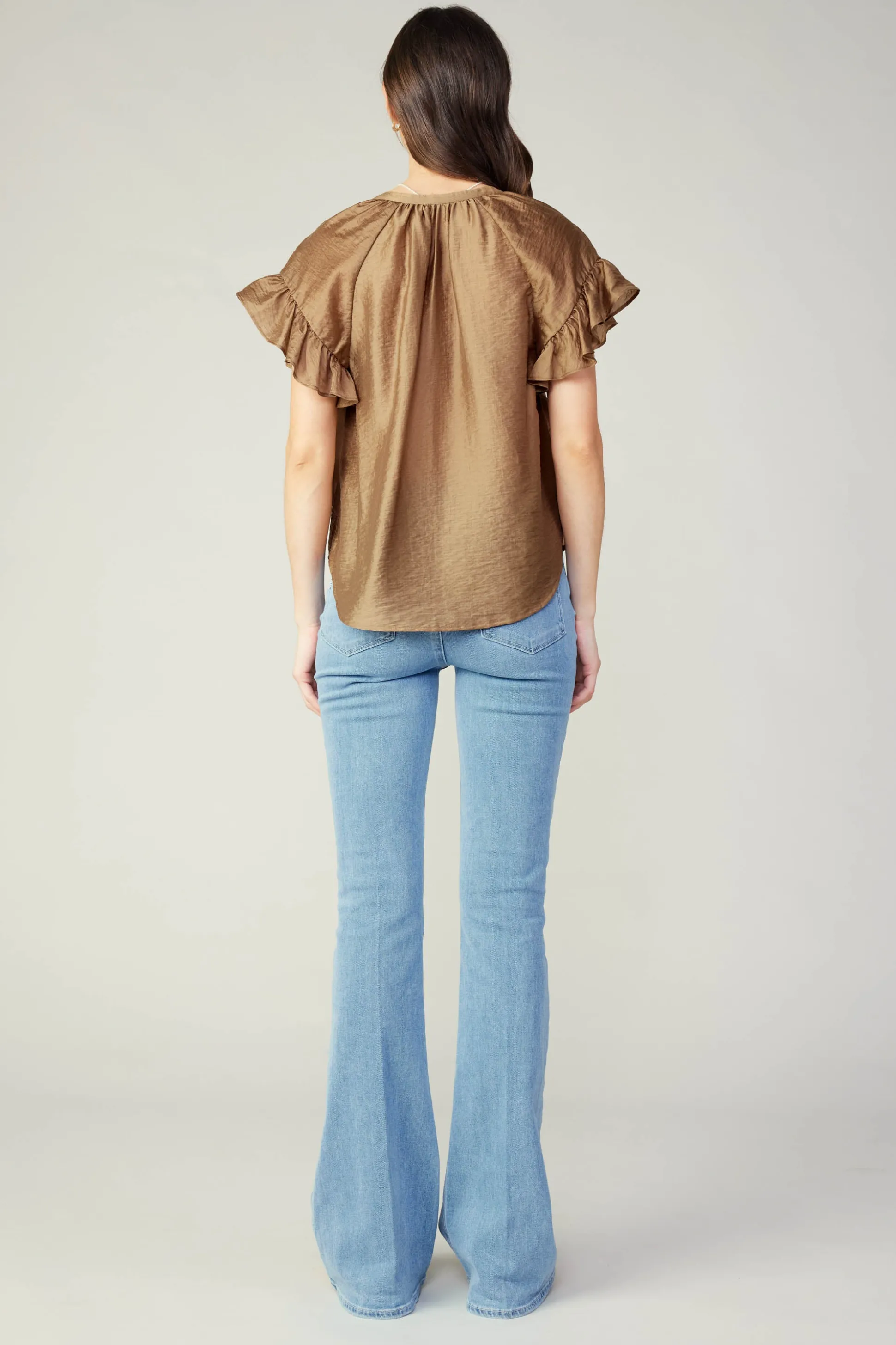Raglan Sleeve Button Blouse<Current Air Clearance