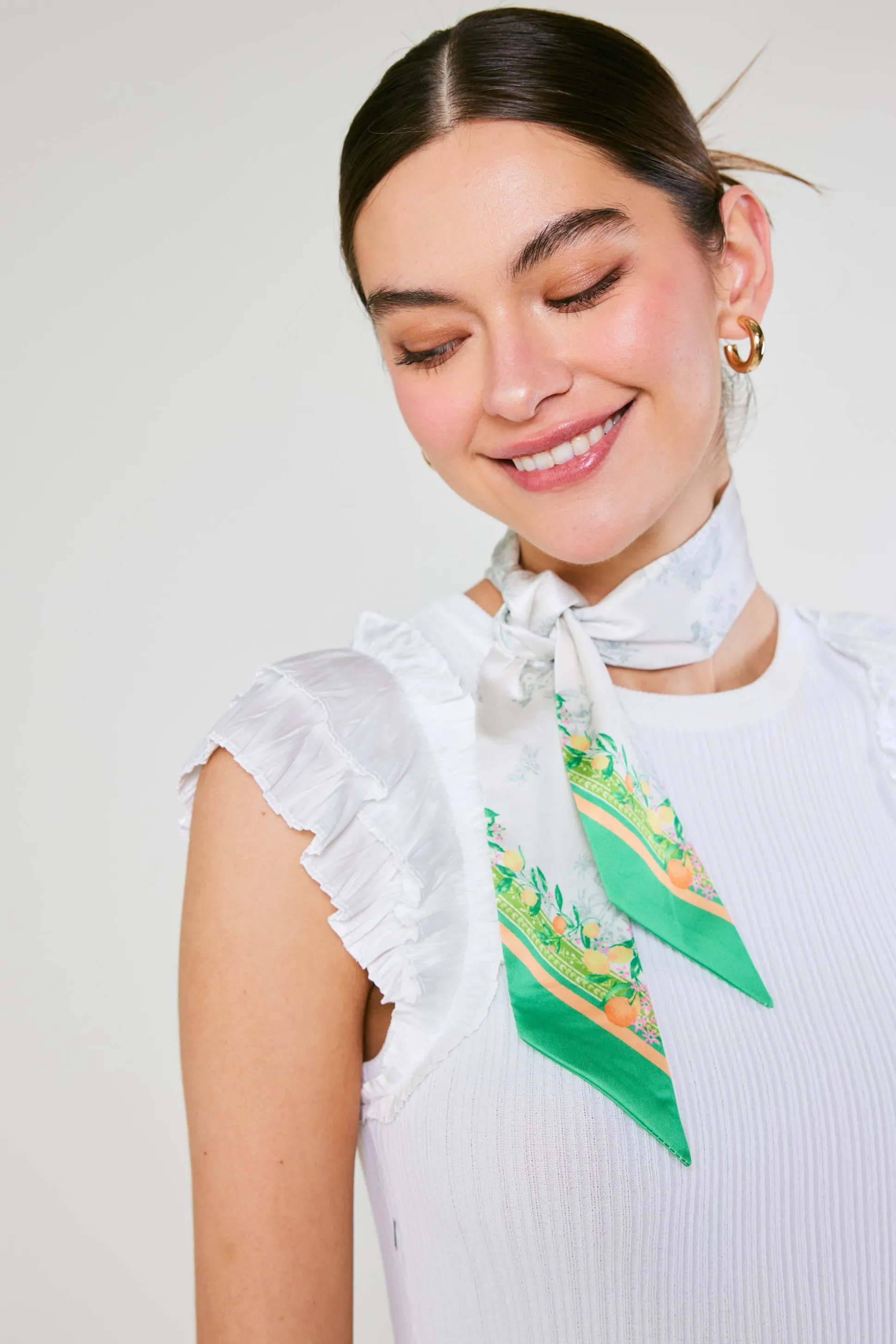 Recycled Signature Print Twilly Scarf<Current Air Best